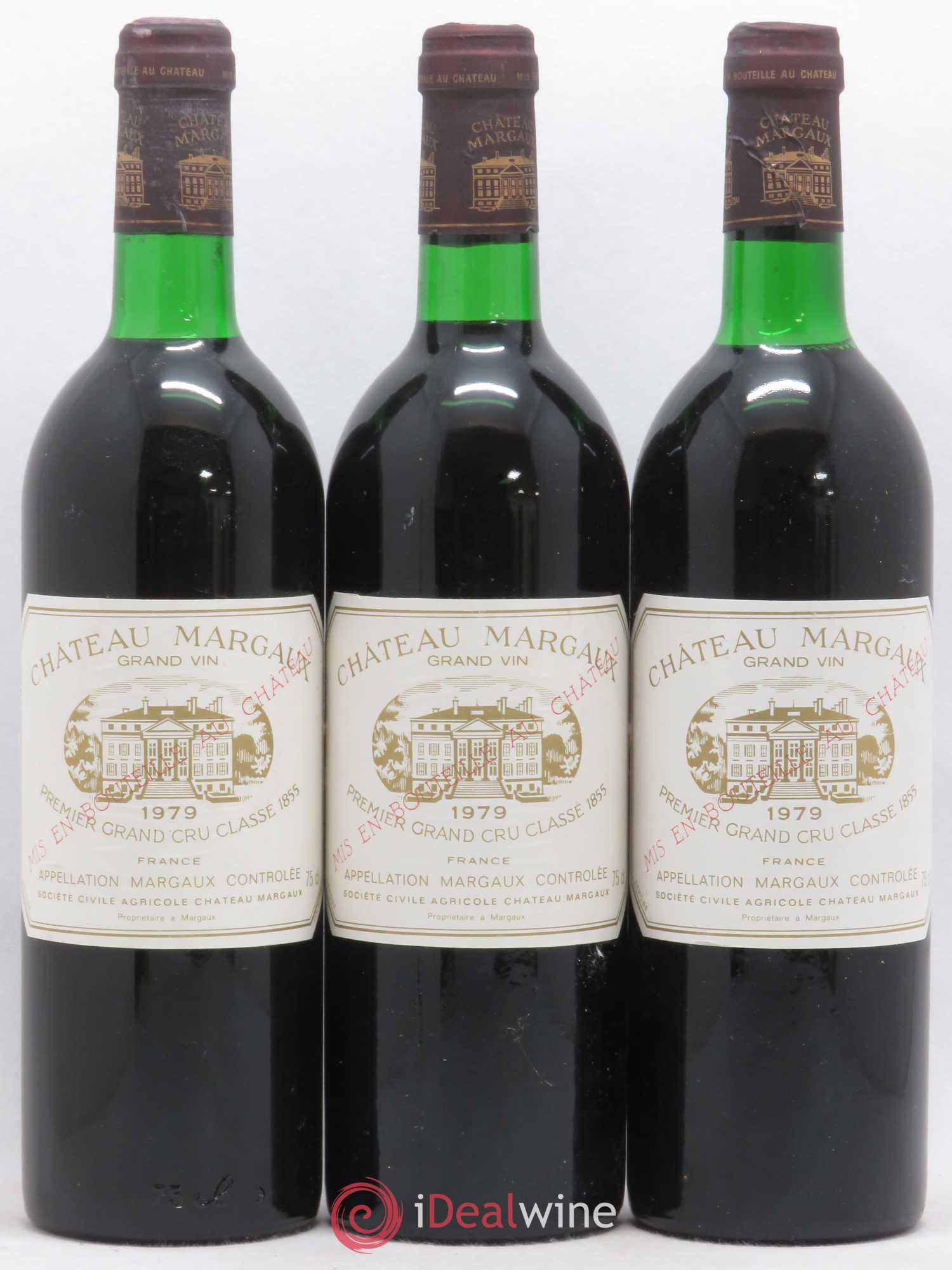 Château Margaux 1er Grand Cru Classé 1979 - Lot de 3 bouteilles - 0