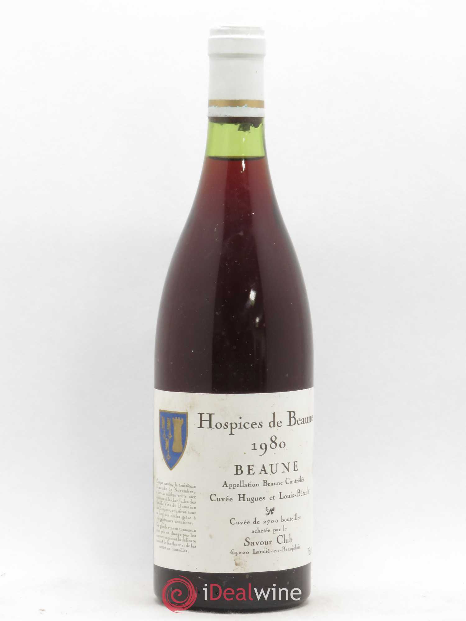 Beaune 1er Cru Hospices de Beaune Cuvée Hugues et Louise-Bétault 1980 - Posten von 1 Flasche - 0