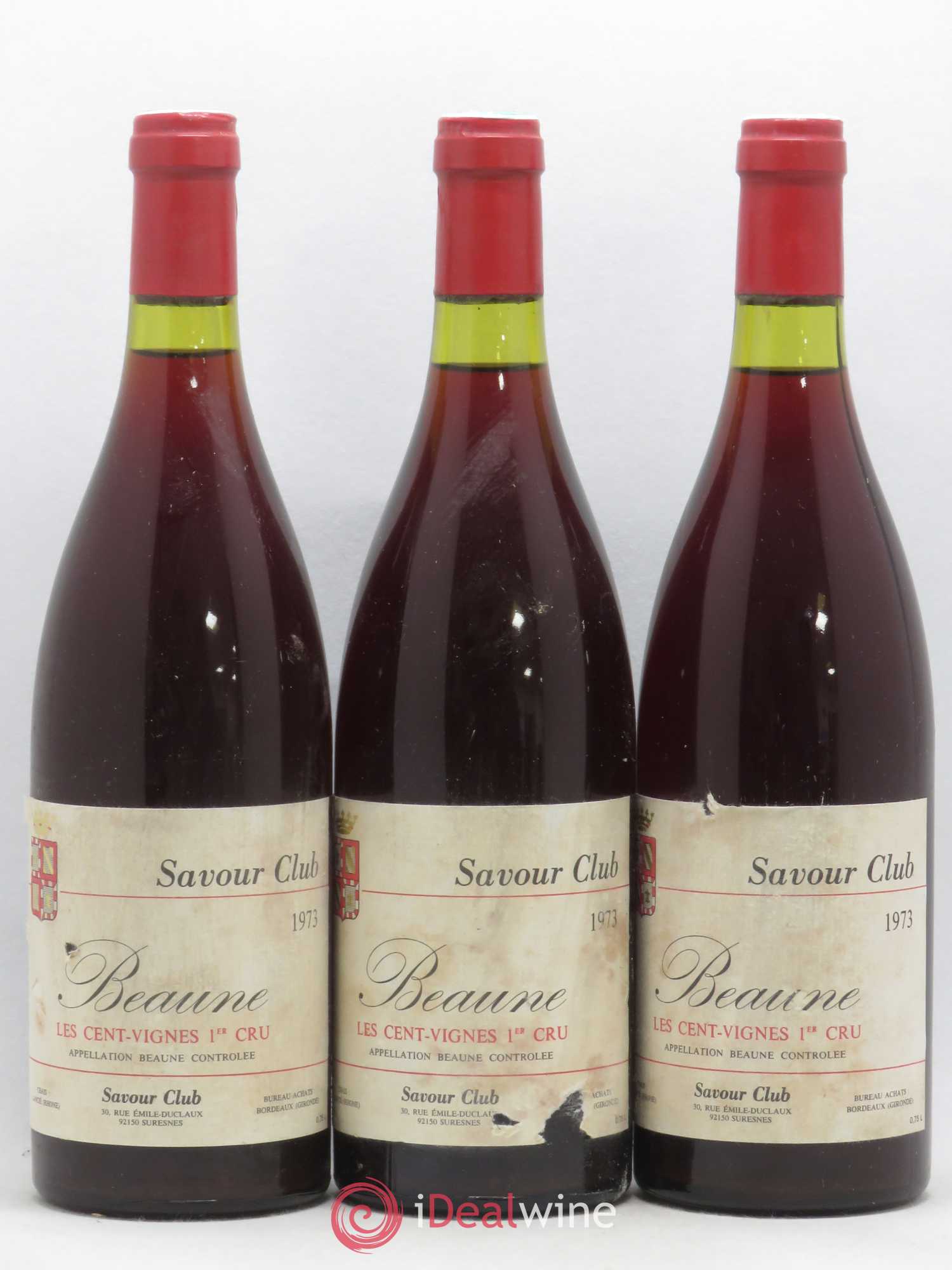 Beaune 1er Cru Les Cent Vignes 1973 - Posten von 3 Flaschen - 0