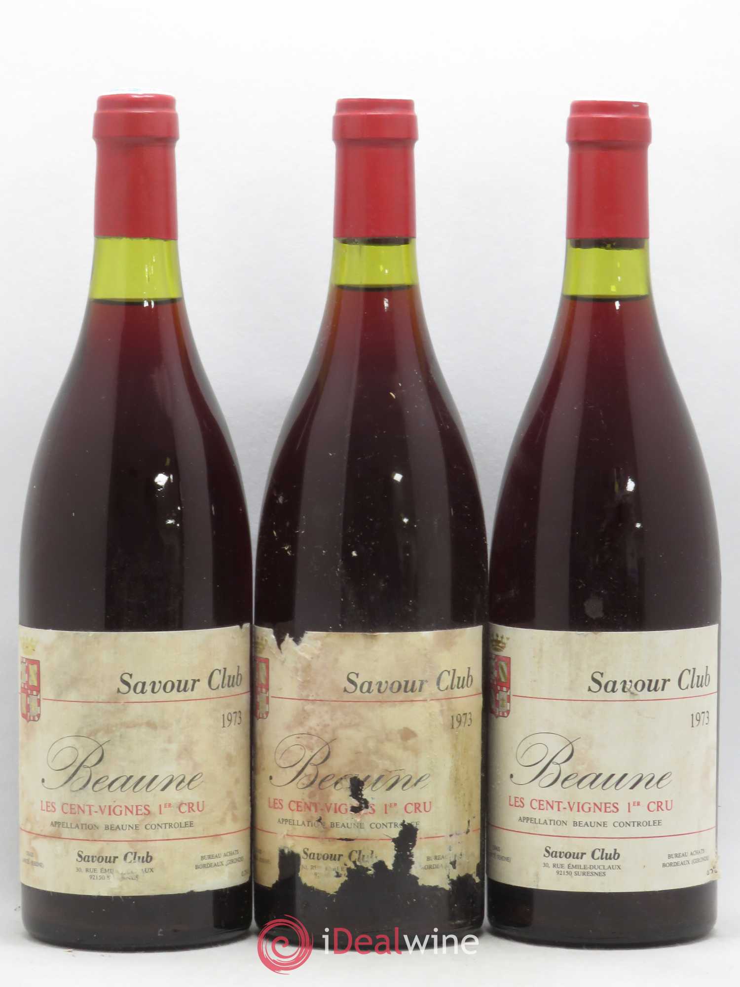 Beaune 1er Cru Les Cent Vignes 1973 - Posten von 3 Flaschen - 0