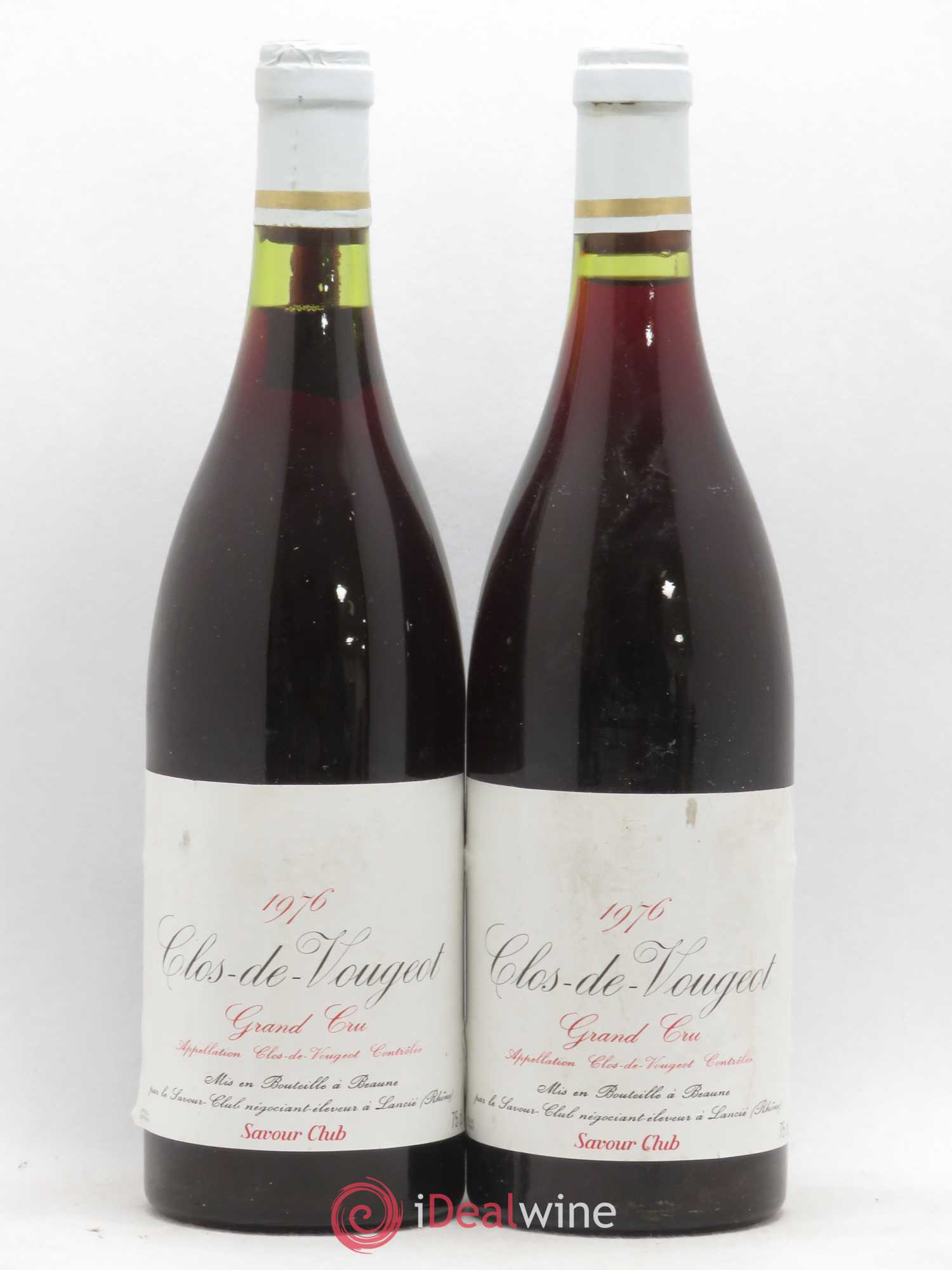Clos de Vougeot Grand Cru Savour Club 1976 - Lot de 2 bouteilles - 0