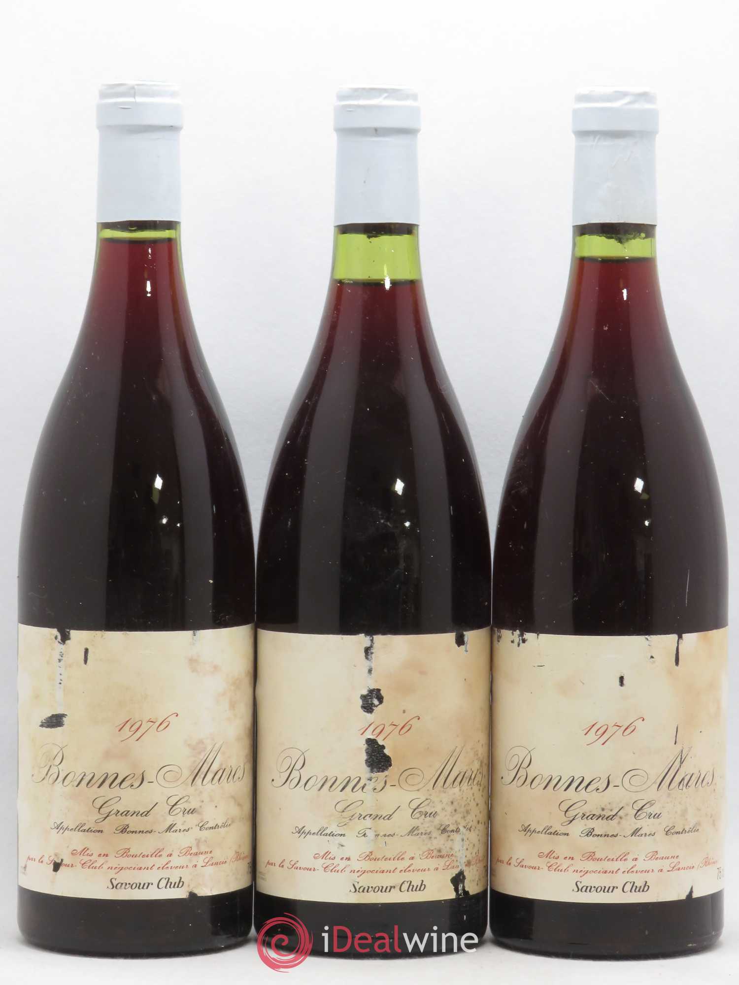 Bonnes-Mares Grand Cru Savour Club 1976 - Lot de 3 bouteilles - 0