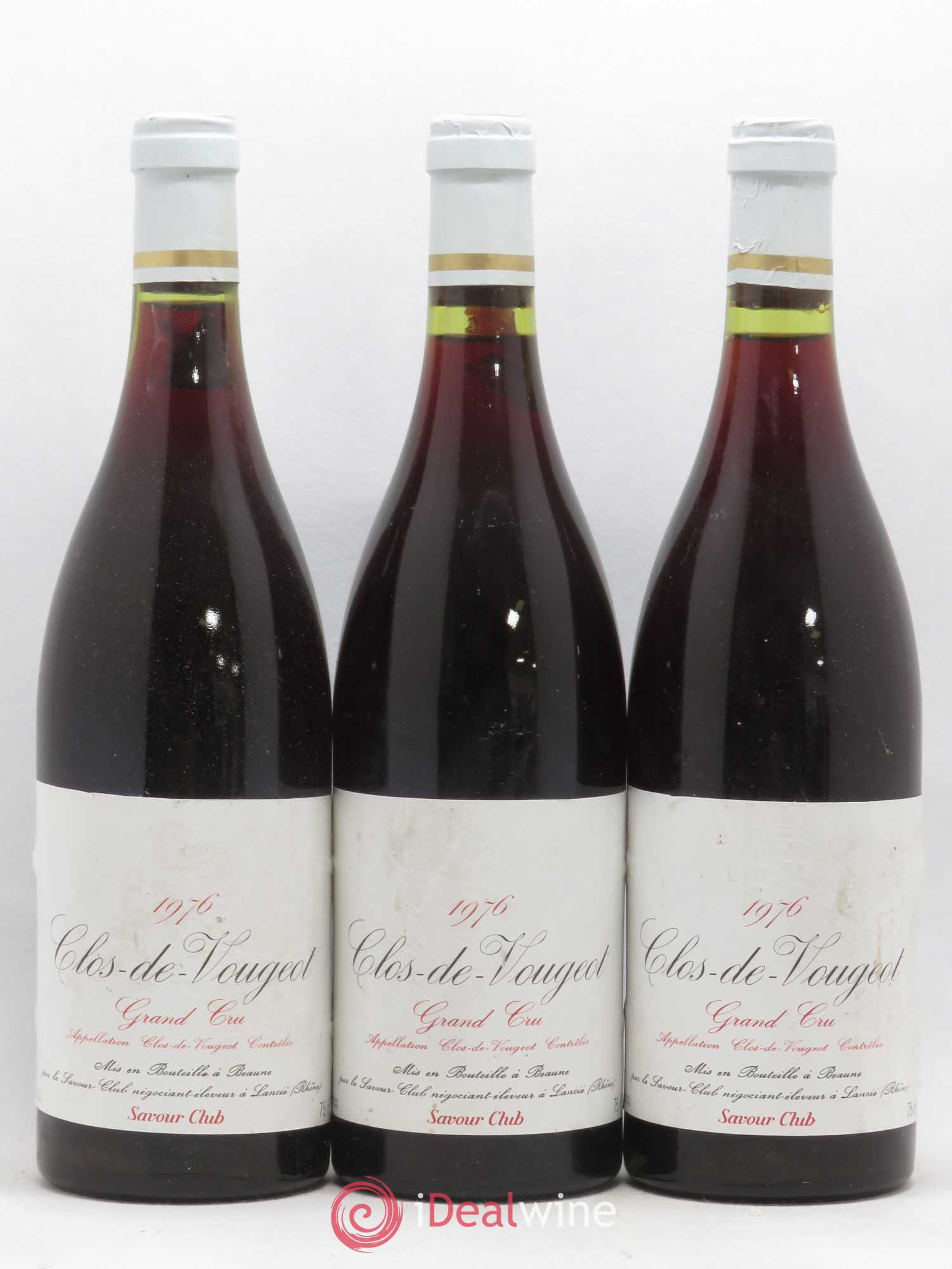 Clos de Vougeot Grand Cru Savour Club 1976 - Lot de 3 bouteilles - 0