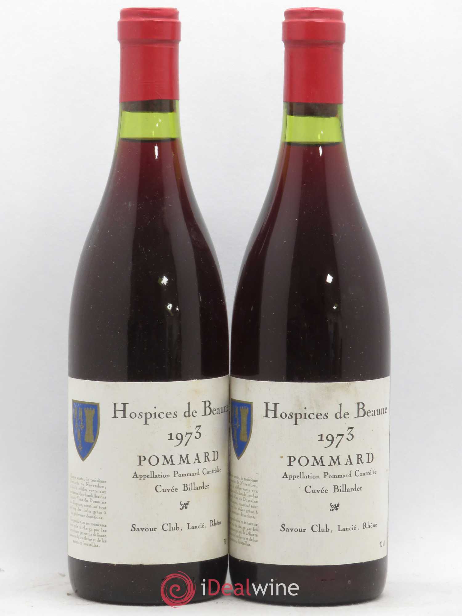 Pommard Hospice de Beaune Savour Club Cuvée Billardet 1973 - Posten von 2 Flaschen - 0