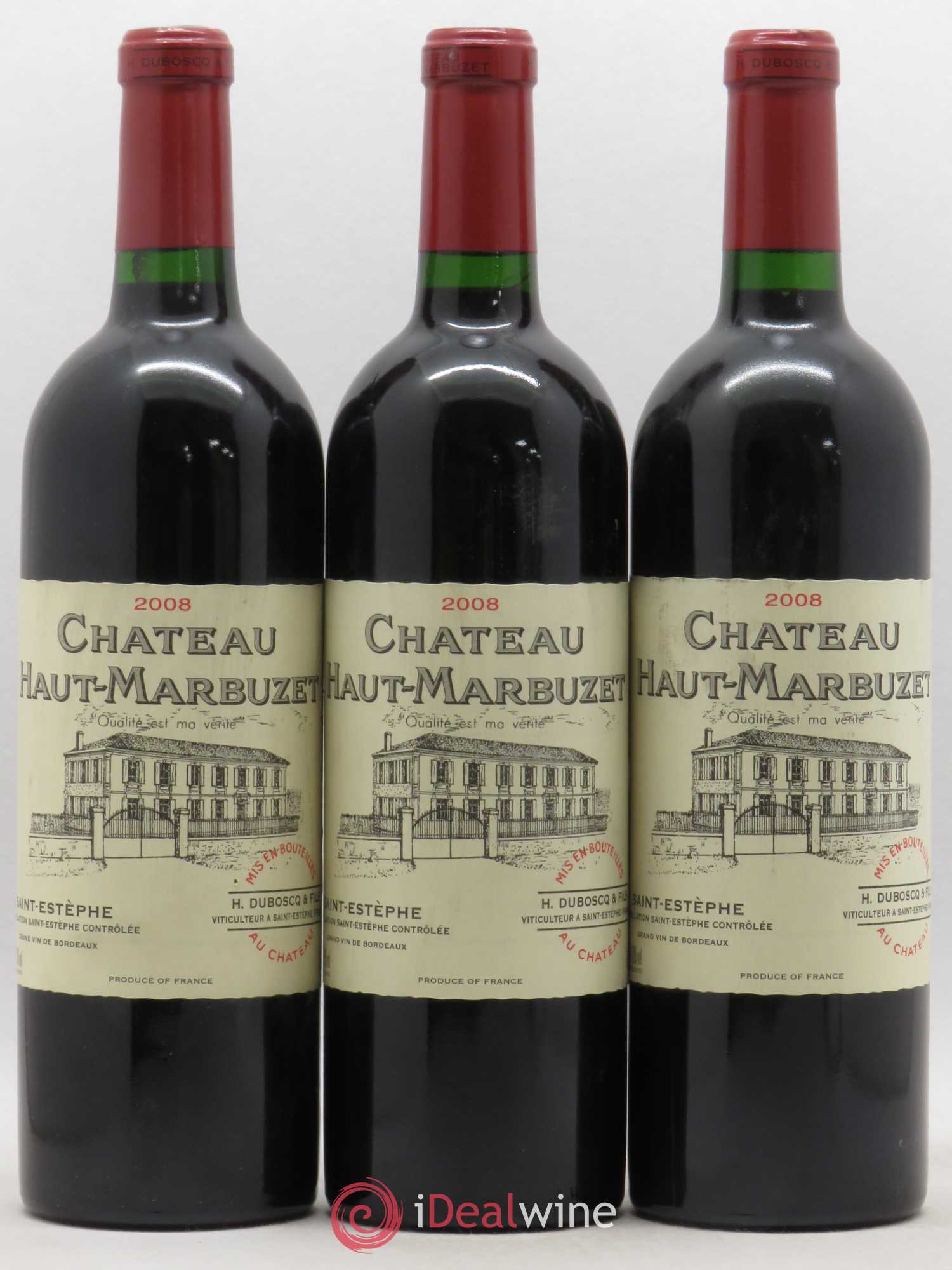 Château Haut Marbuzet 2008 - Lot de 3 bouteilles - 0