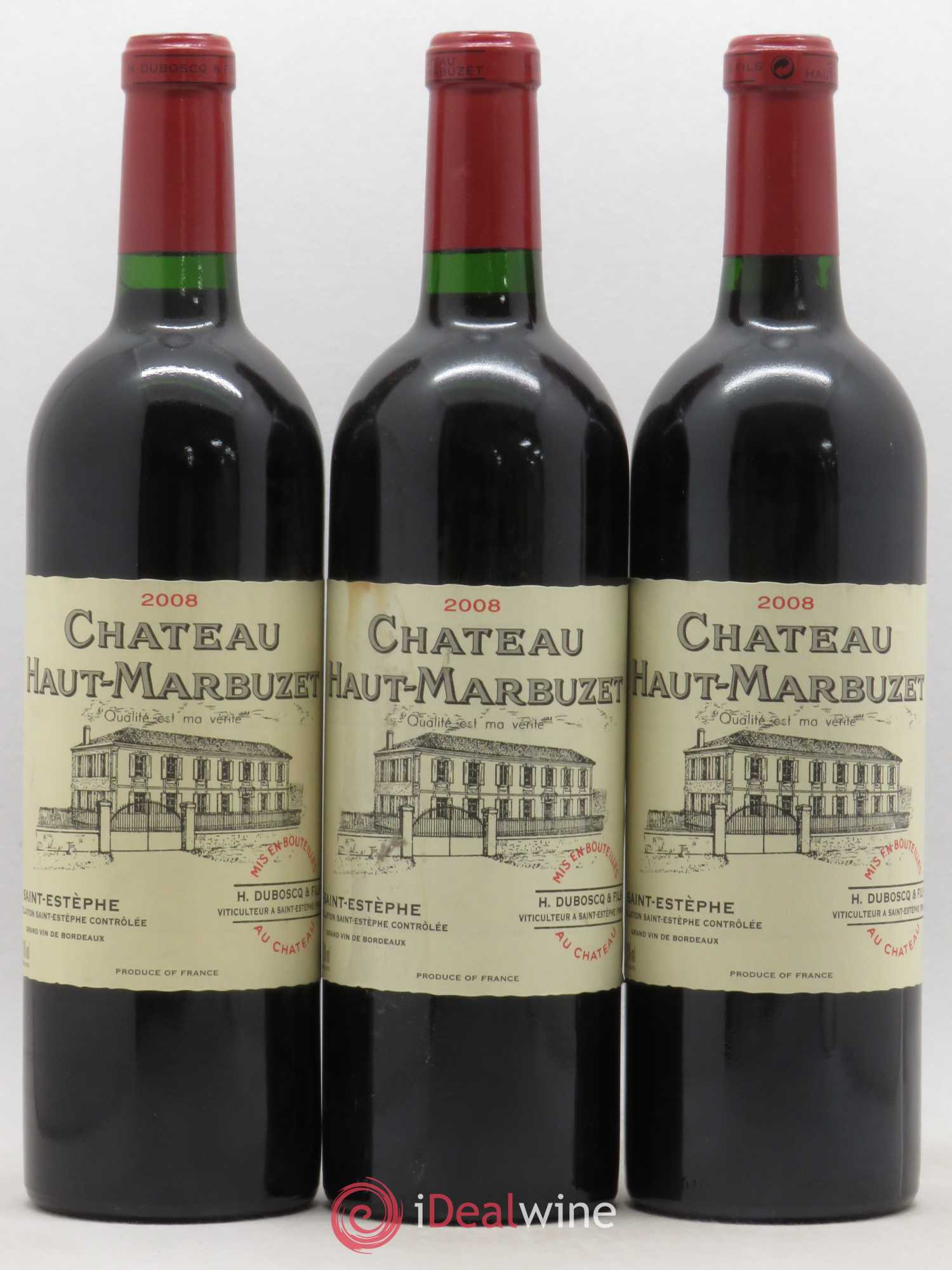 Château Haut Marbuzet 2008 - Lot de 3 bouteilles - 0