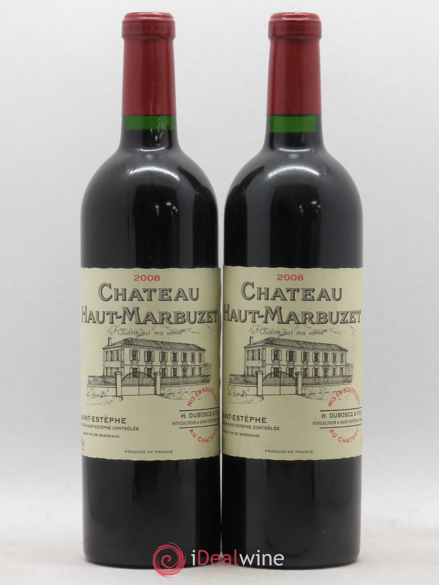 Château Haut Marbuzet 2008 - Lot de 2 bouteilles - 0