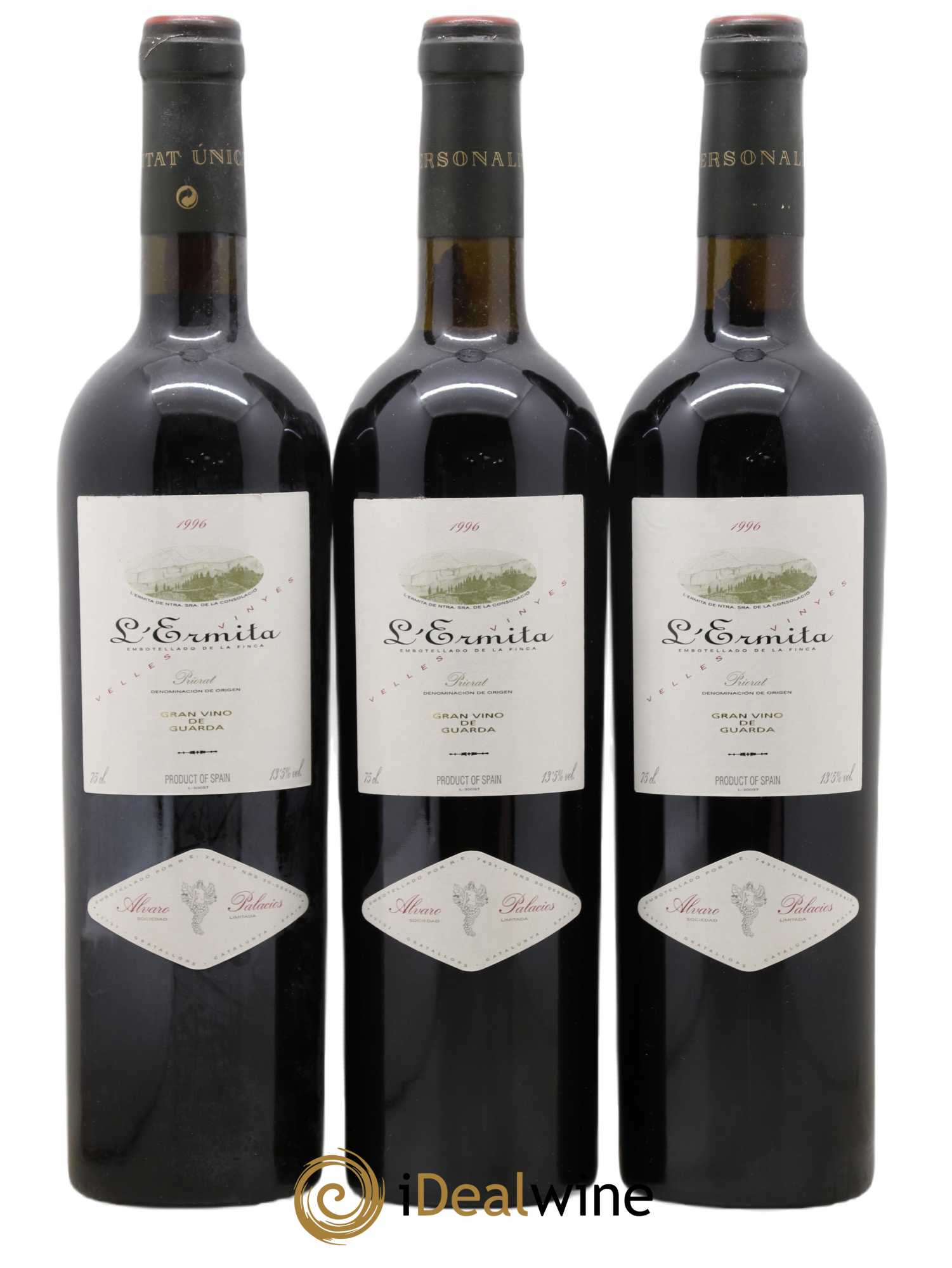 Priorat DOCa Alvaro Palacios L'Ermita Velles Vinyes 1996 - Lot de 3 bouteilles - 0