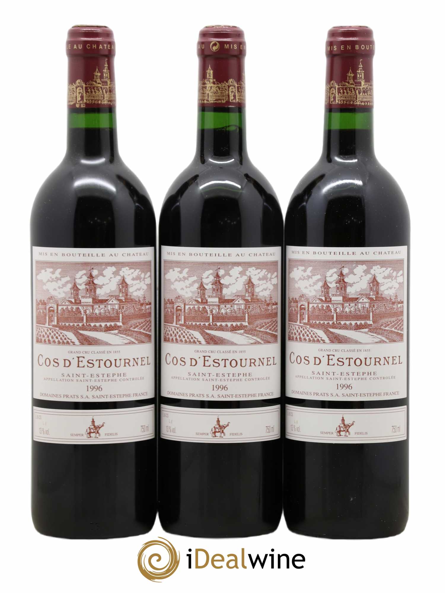 Cos d'Estournel 2ème Grand Cru Classé 1996 - Lot de 3 bouteilles - 0