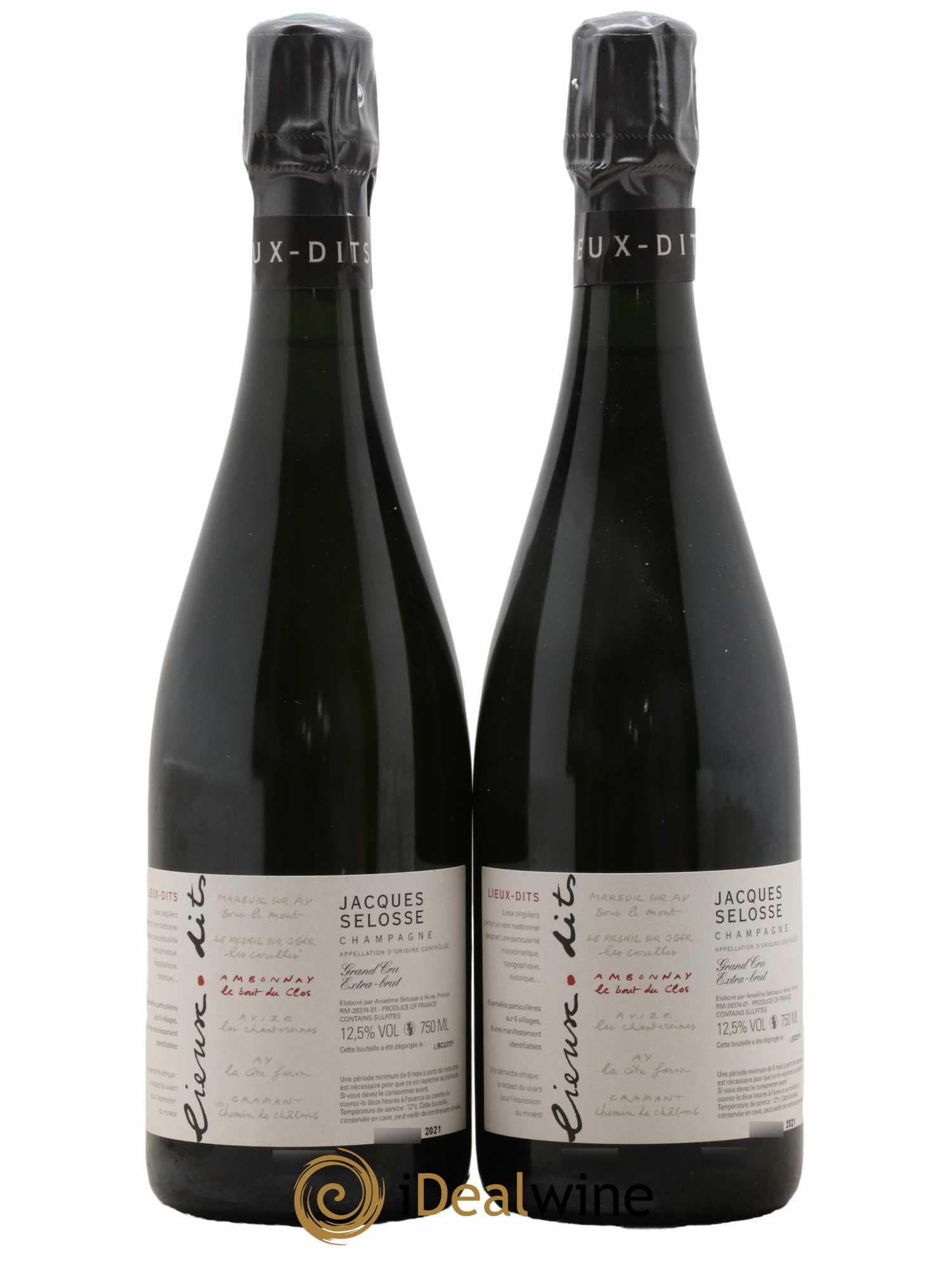 Ambonnay Le Bout du Clos Grand Cru Extra-Brut Jacques Selosse - Lot of 2 bottles - 0