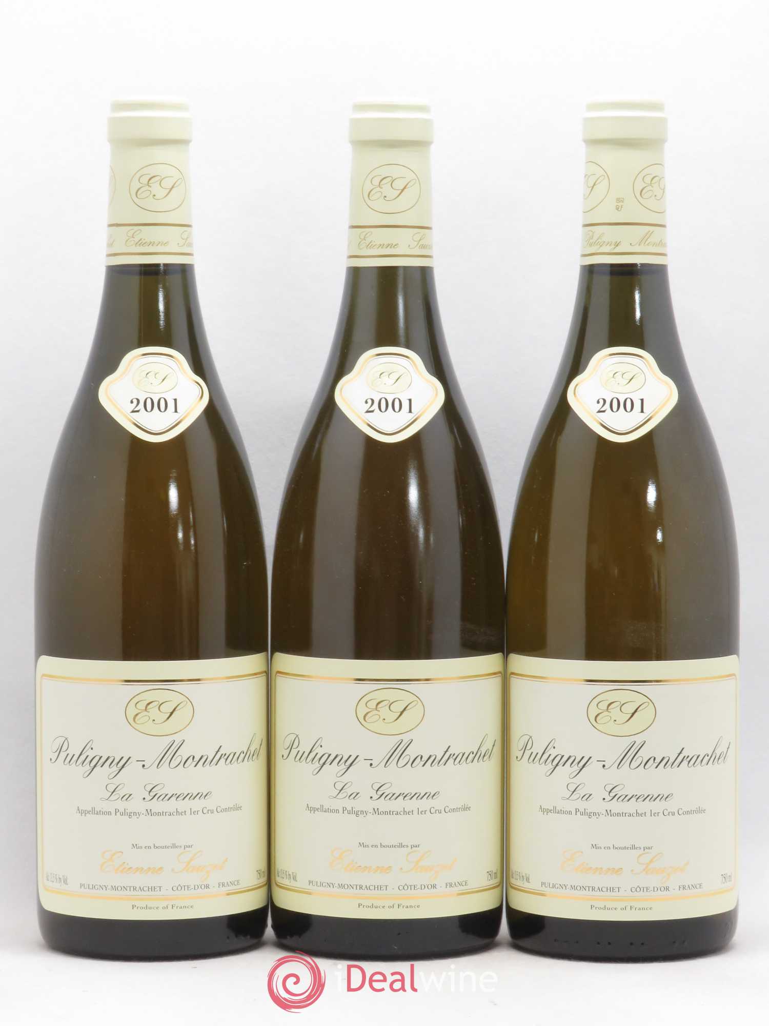 Puligny-Montrachet 1er Cru La Garenne Etienne Sauzet 2001 - Lot de 3 bouteilles - 0