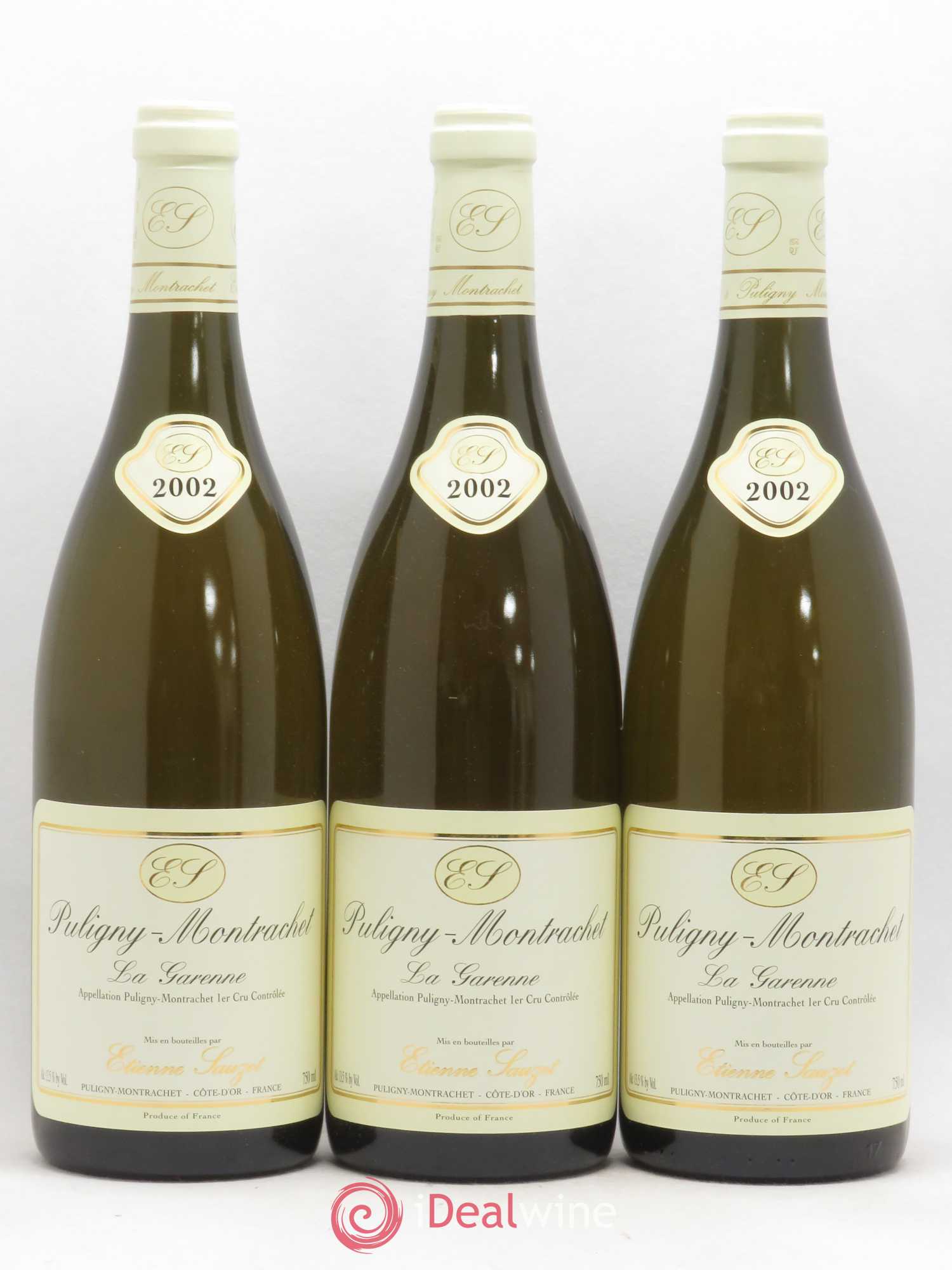 Puligny-Montrachet 1er Cru La Garenne Etienne Sauzet 2002 - Lot de 3 bouteilles - 0