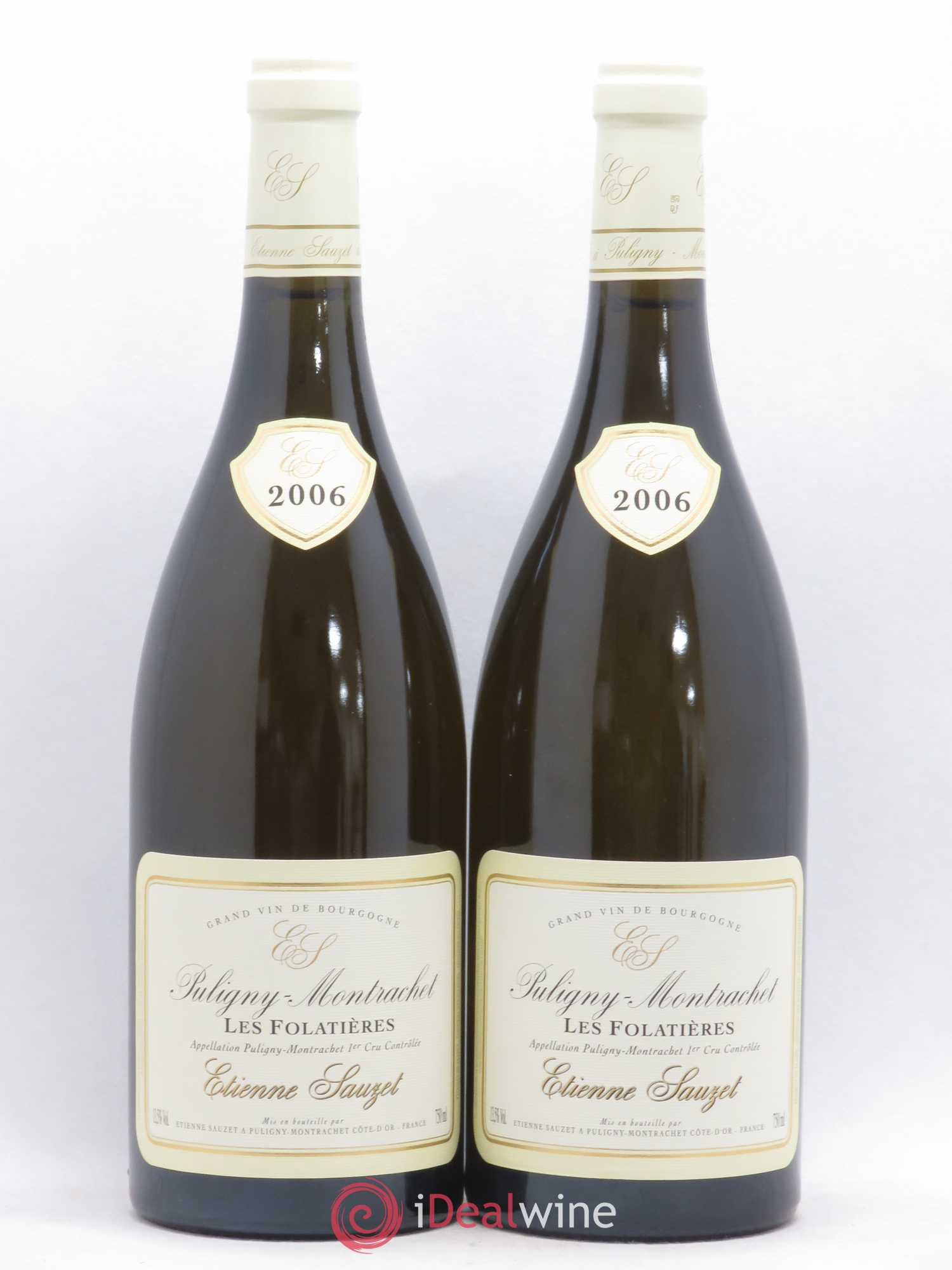 Puligny-Montrachet 1er Cru Les Folatières Etienne Sauzet 2006 - Lot de 2 bouteilles - 0