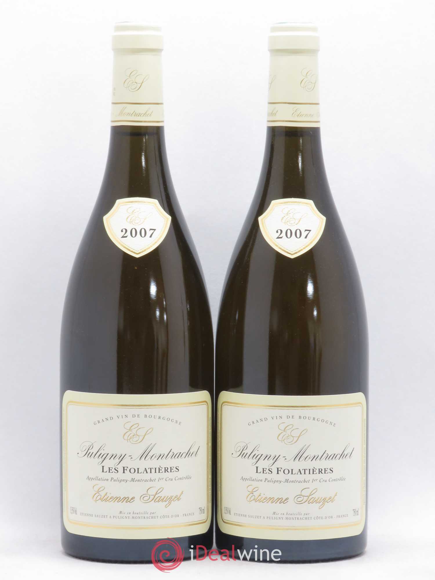 Puligny-Montrachet 1er Cru Les Folatières Etienne Sauzet 2007 - Lot de 2 bouteilles - 0
