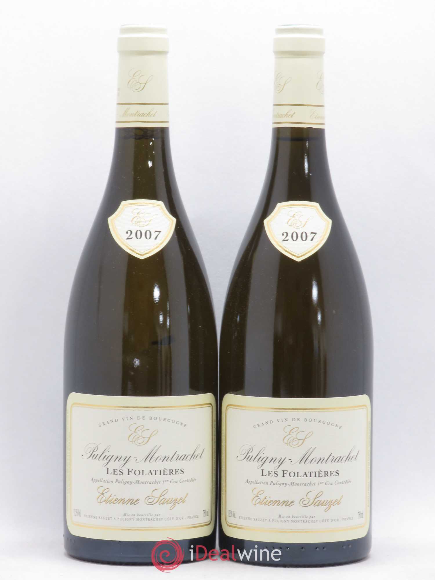 Puligny-Montrachet 1er Cru Les Folatières Etienne Sauzet 2007 - Lot de 2 bouteilles - 0