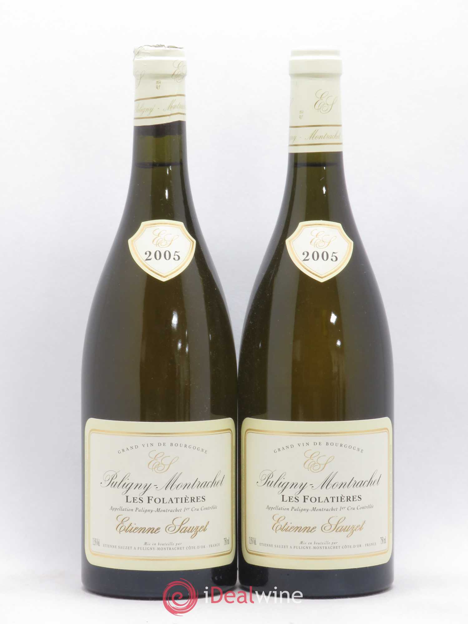 Puligny-Montrachet 1er Cru Les Folatières Etienne Sauzet 2005 - Lot de 2 bouteilles - 0