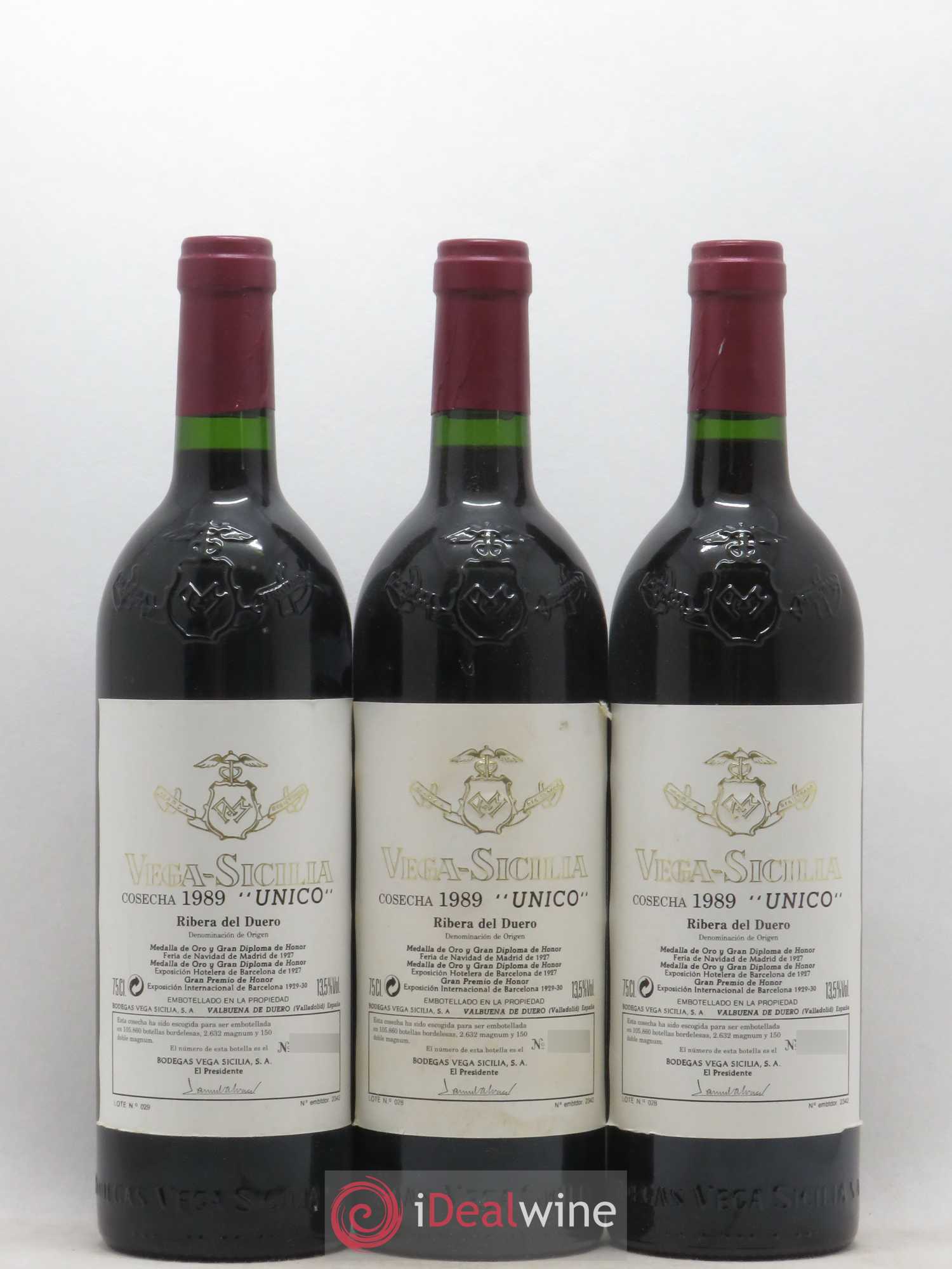 Ribera Del Duero DO Vega Sicilia Unico Famille Alvarez 1989 - Lot de 12 bouteilles - 3