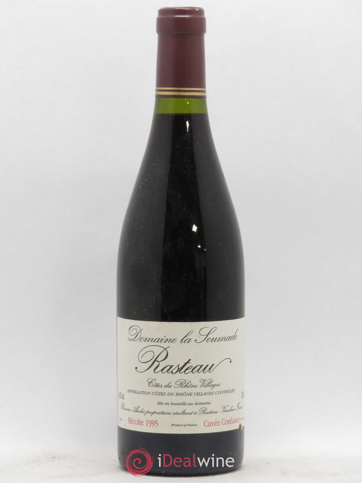Rasteau Cuvée Confiance La Soumade (Domaine) 1995 - Lot de 1 bouteille - 0