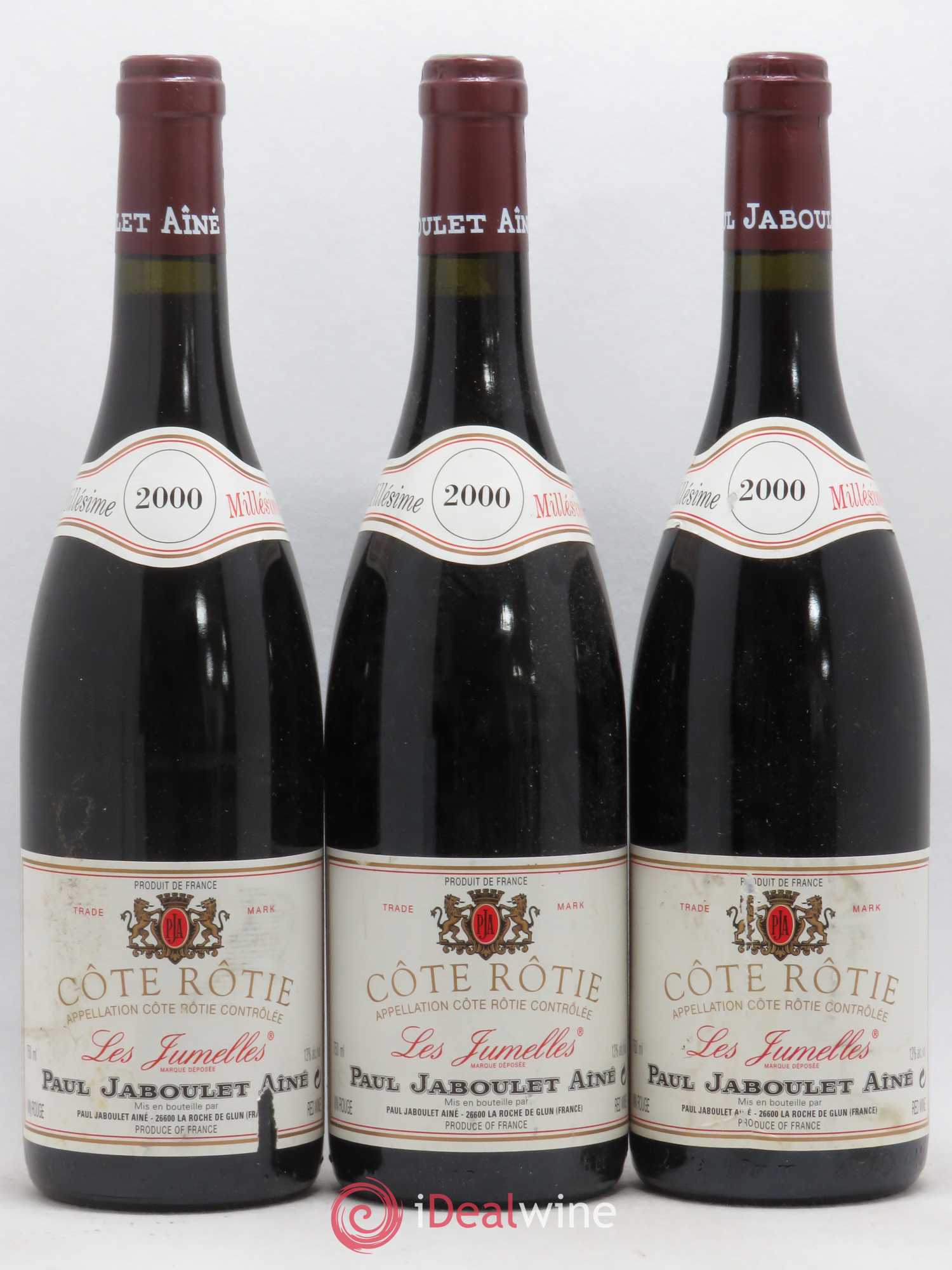 Côte-Rôtie Les Jumelles Paul Jaboulet Ainé 2000 - Lot de 3 bouteilles - 0