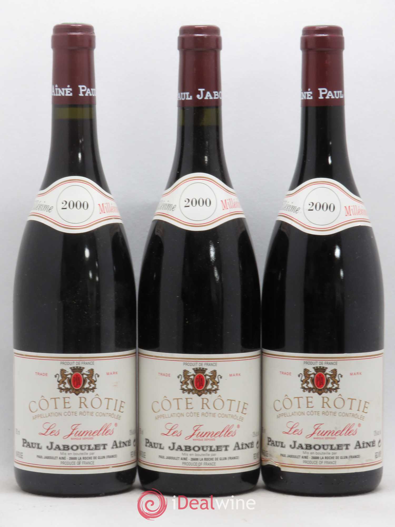Côte-Rôtie Les Jumelles Paul Jaboulet Ainé 2000 - Lotto di 3 bottiglie - 0