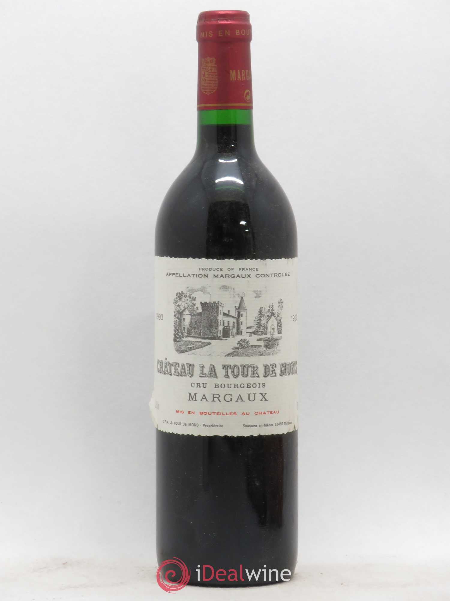 Château la Tour de Mons Cru Bourgeois 1993 - Lot de 1 bouteille - 0
