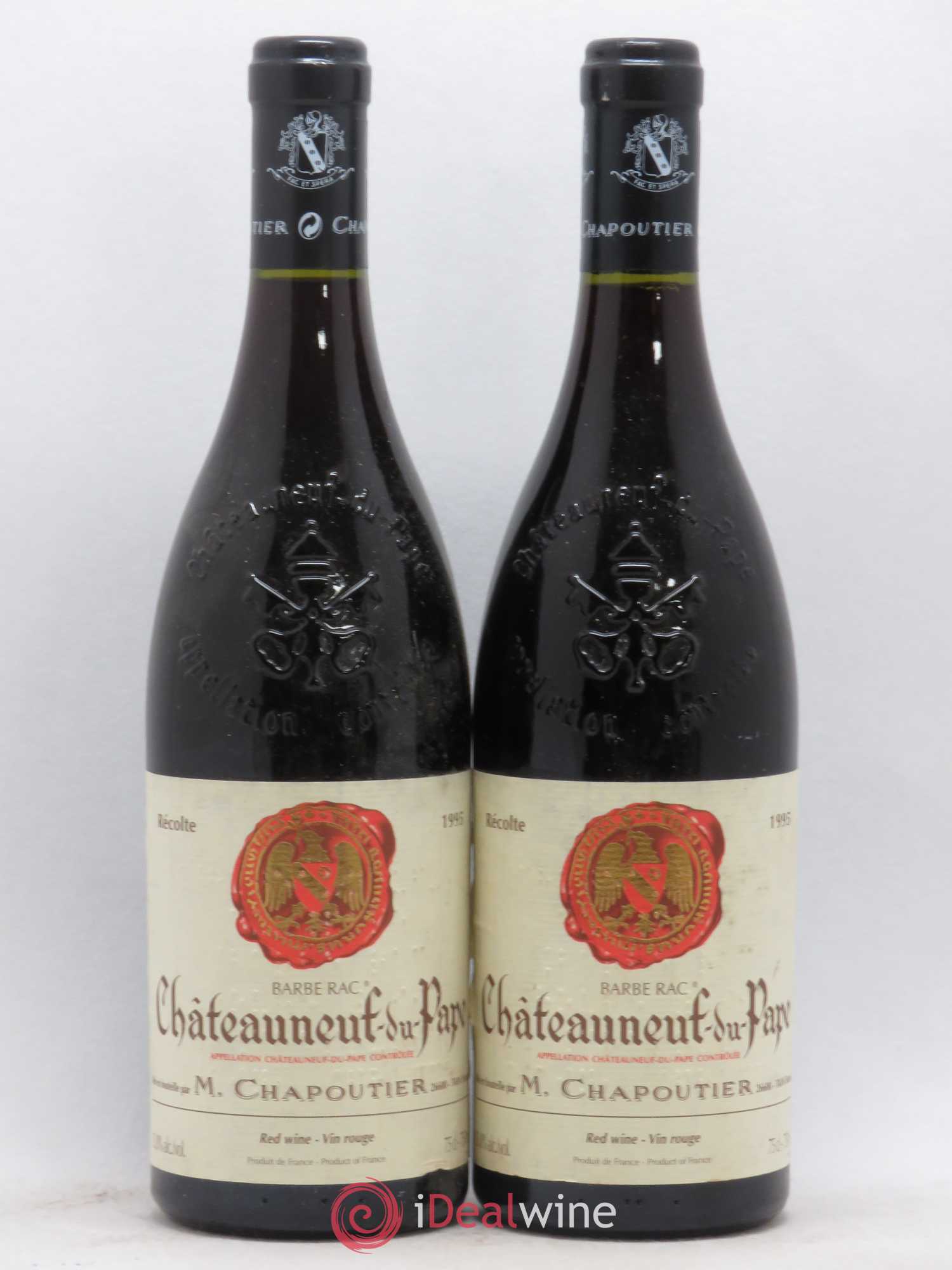 Châteauneuf-du-Pape Barbe Rac Chapoutier 1995 - Lot de 2 bouteilles - 0