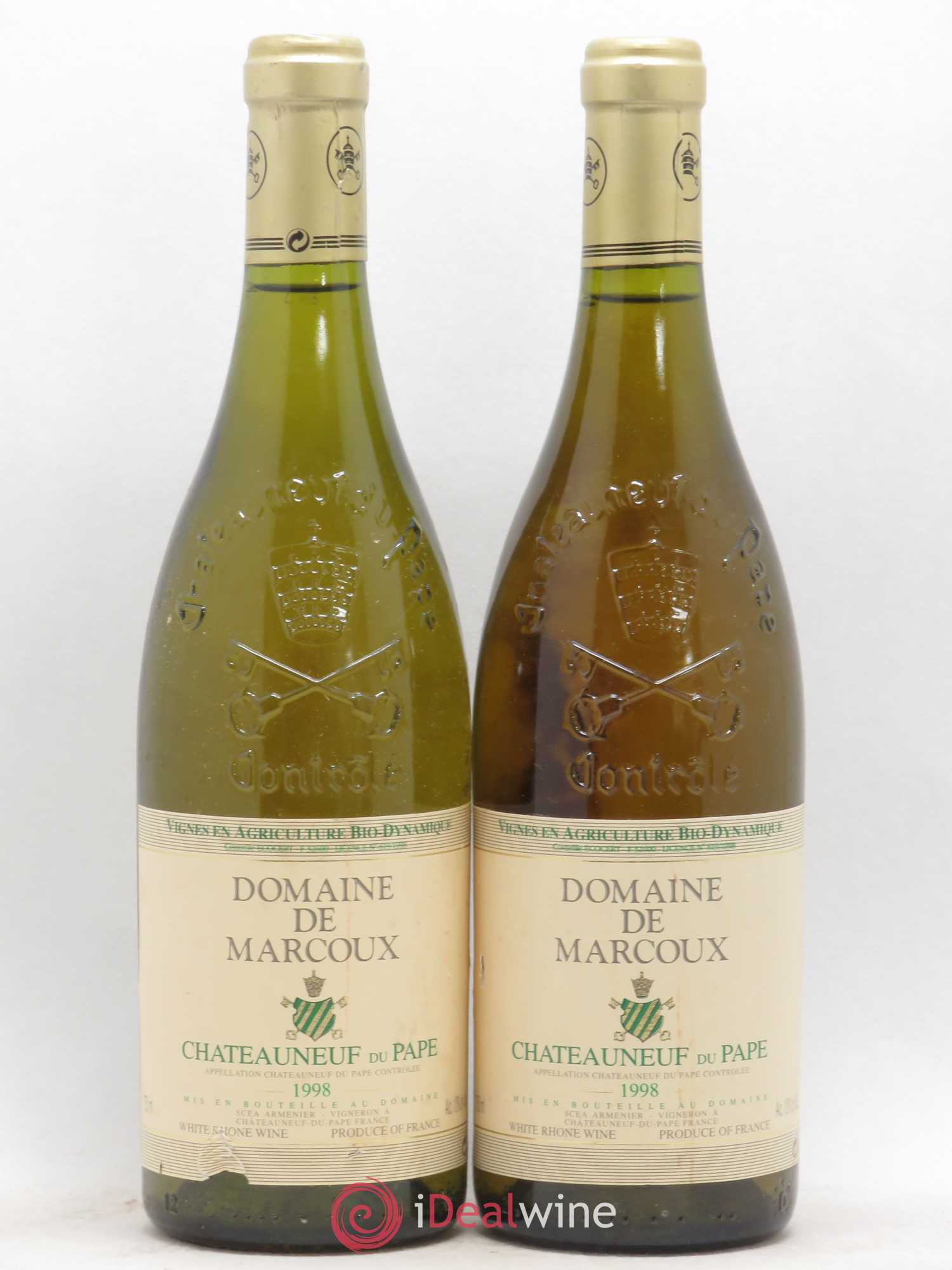 Châteauneuf-du-Pape Marcoux (Domaine de) 1998 - Lot de 2 bouteilles - 0