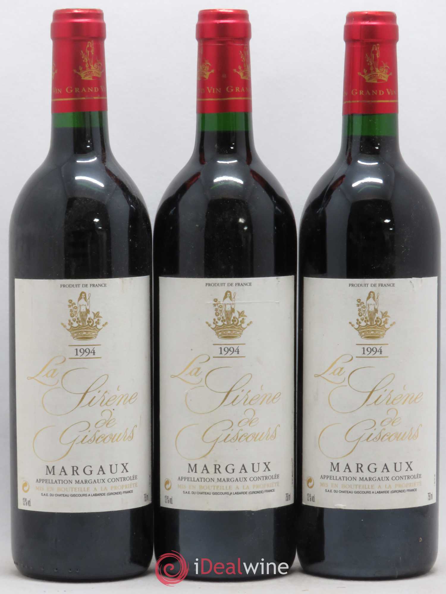 La Sirène de Giscours 1994 - Lot de 3 bouteilles - 0