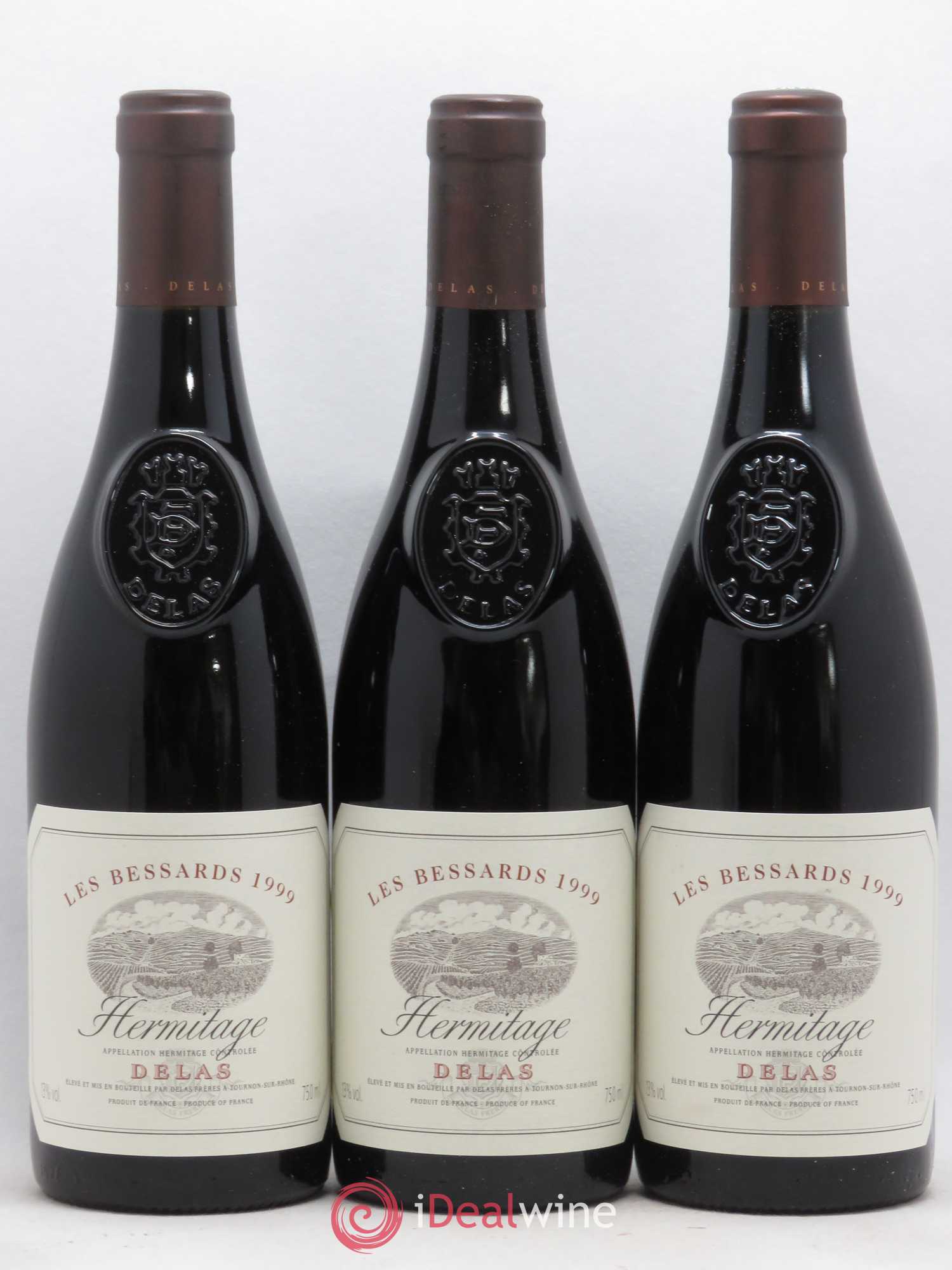 Hermitage Les Bessards Delas Frères 1999 - Lot de 3 bouteilles - 0