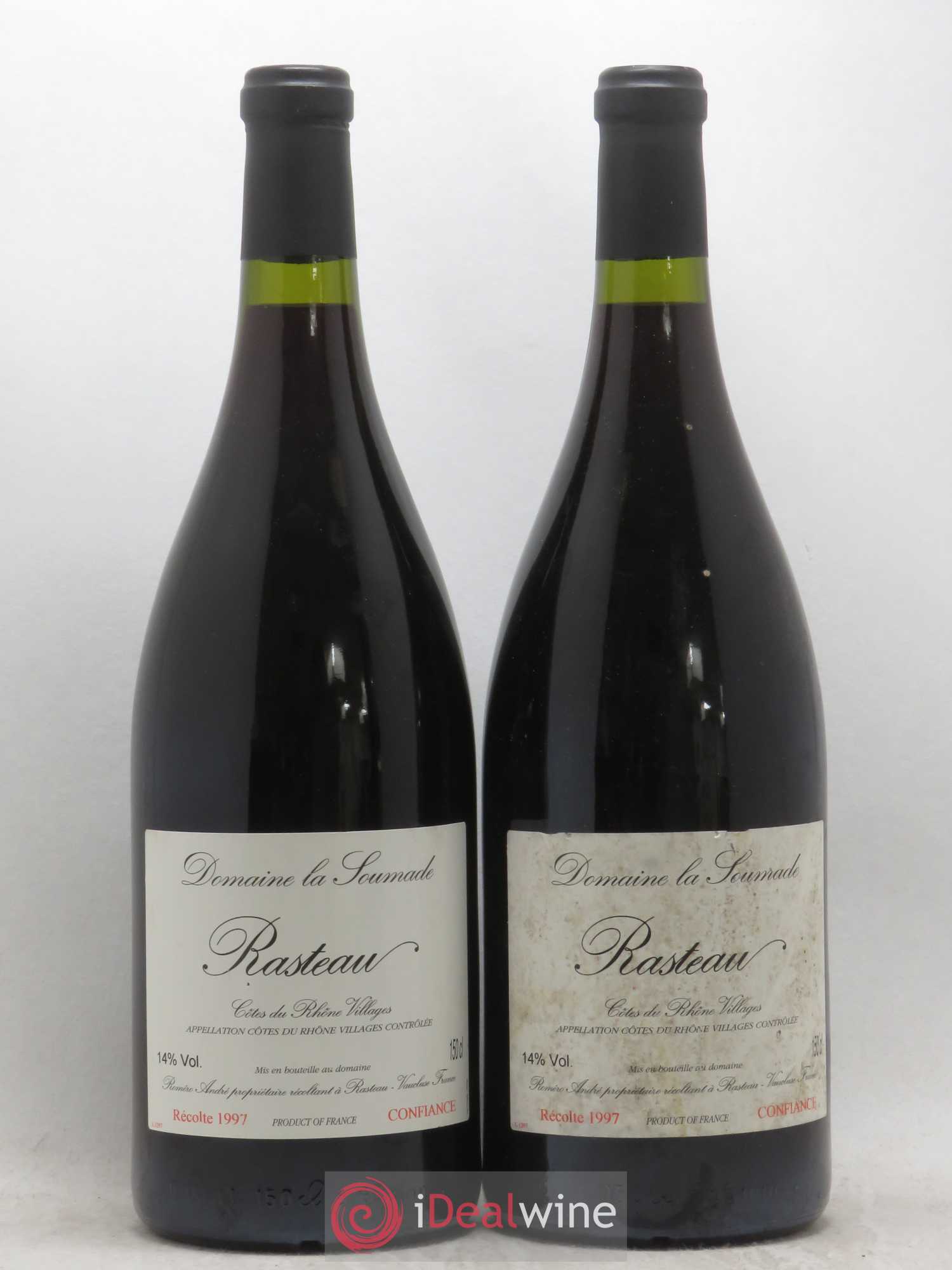 Rasteau Cuvée Confiance La Soumade (Domaine) 1997 - Lot de 2 magnums - 0