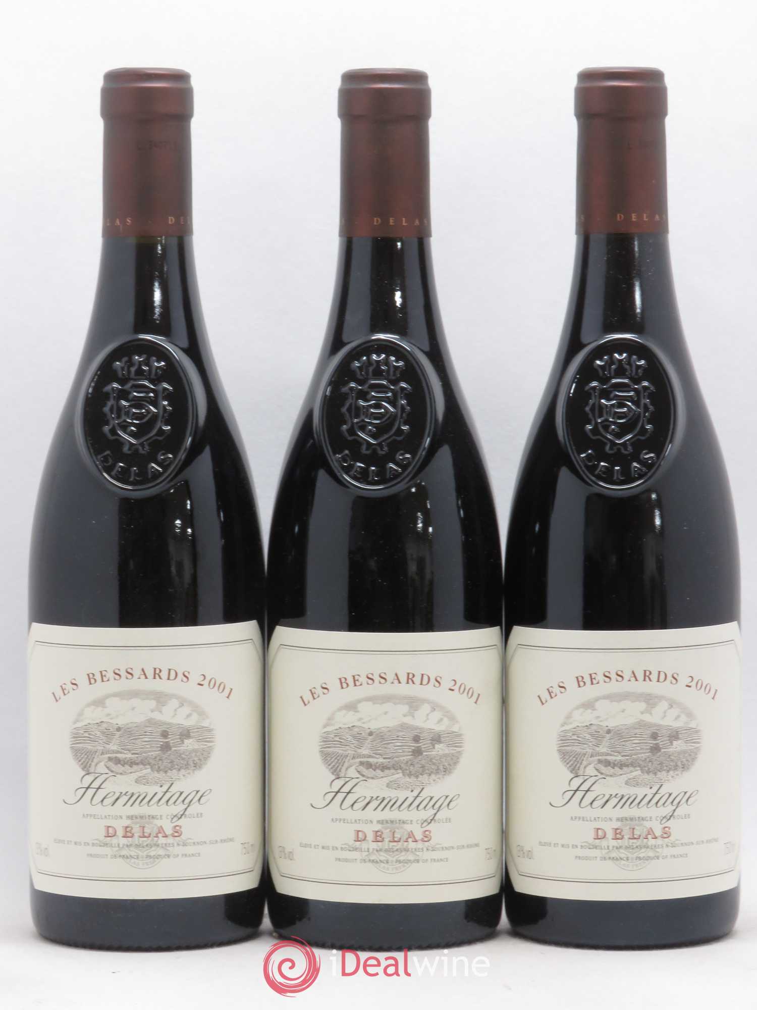 Hermitage Les Bessards Delas Frères 2001 - Lot de 3 bouteilles - 0