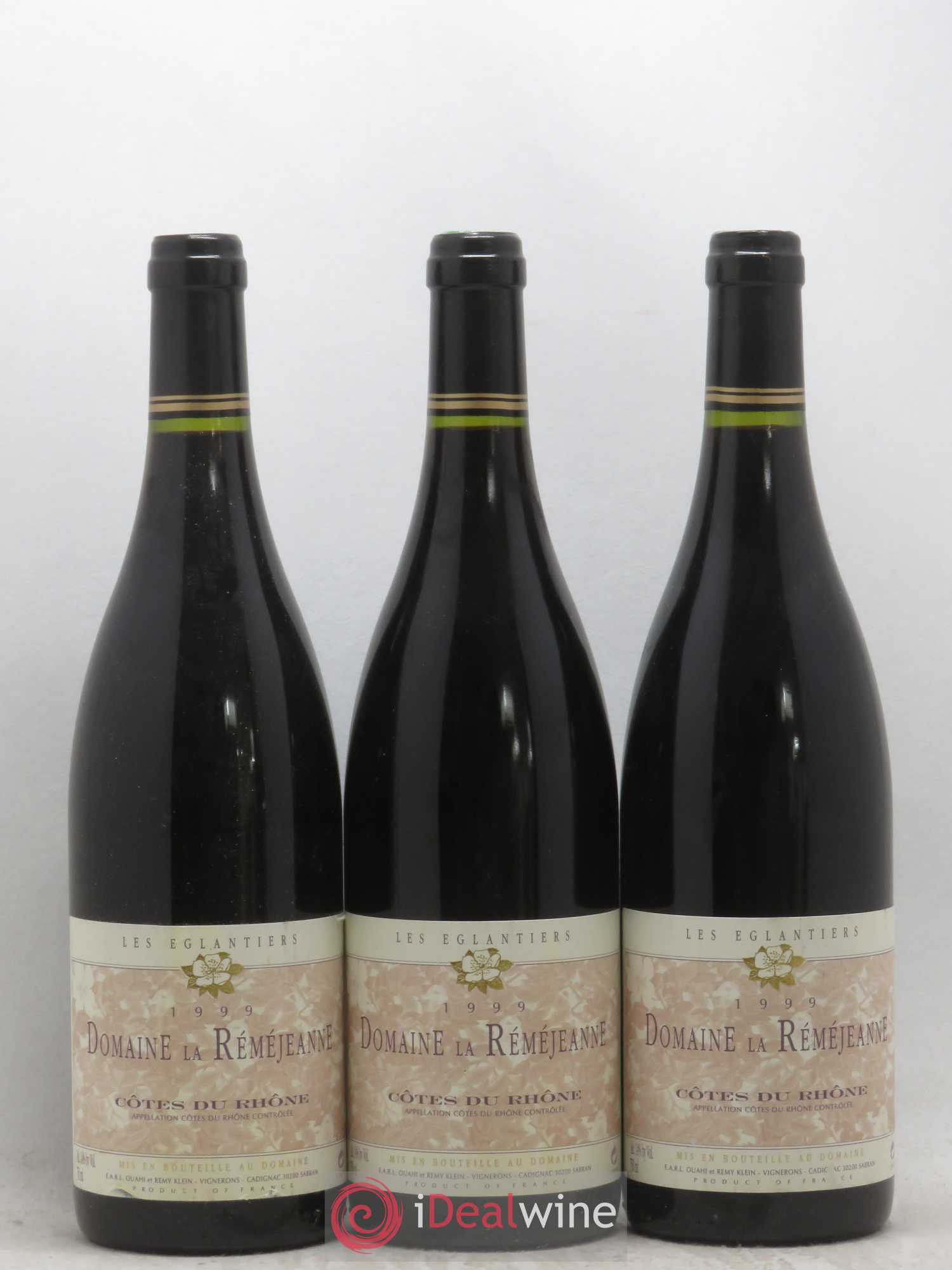 Côtes-du-Rhône-Villages Les Eglantiers La Réméjeanne 1999 - Lot de 3 bouteilles - 0