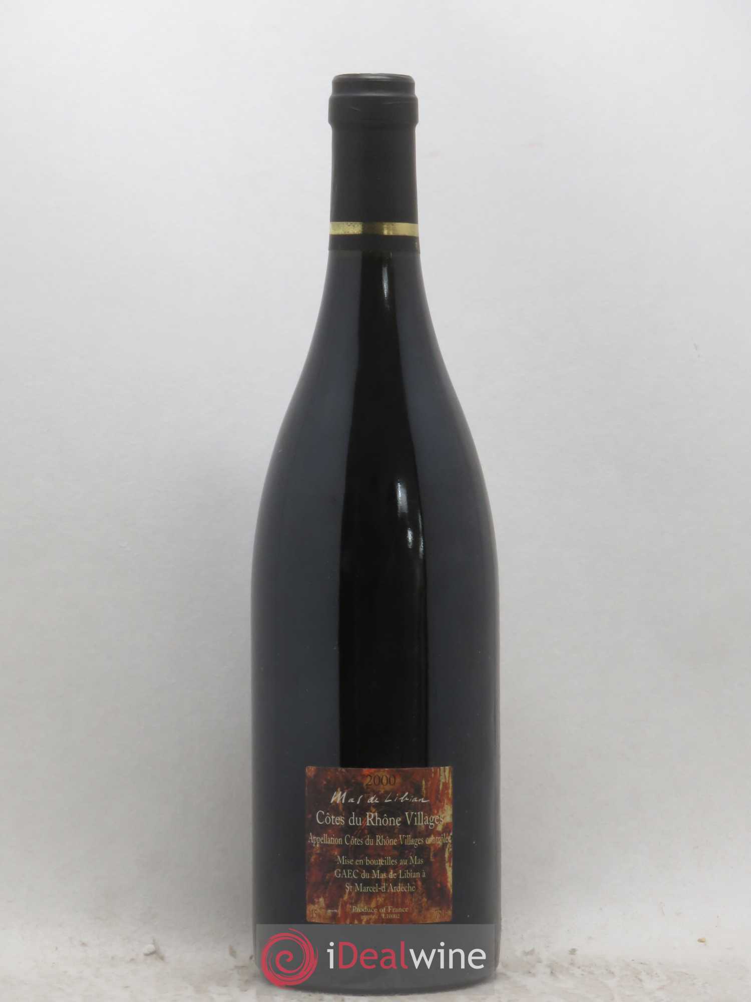 Côtes-du-Rhône La Calade Mas de Libian 2000 - Lot de 1 bouteille - 1