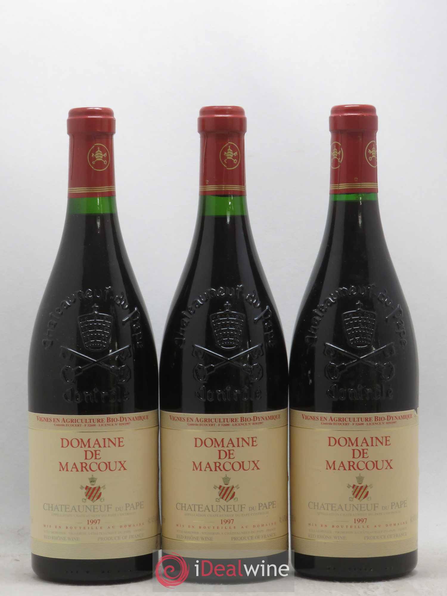 Châteauneuf-du-Pape Marcoux (Domaine de) 1997 - Lot de 3 bouteilles - 0