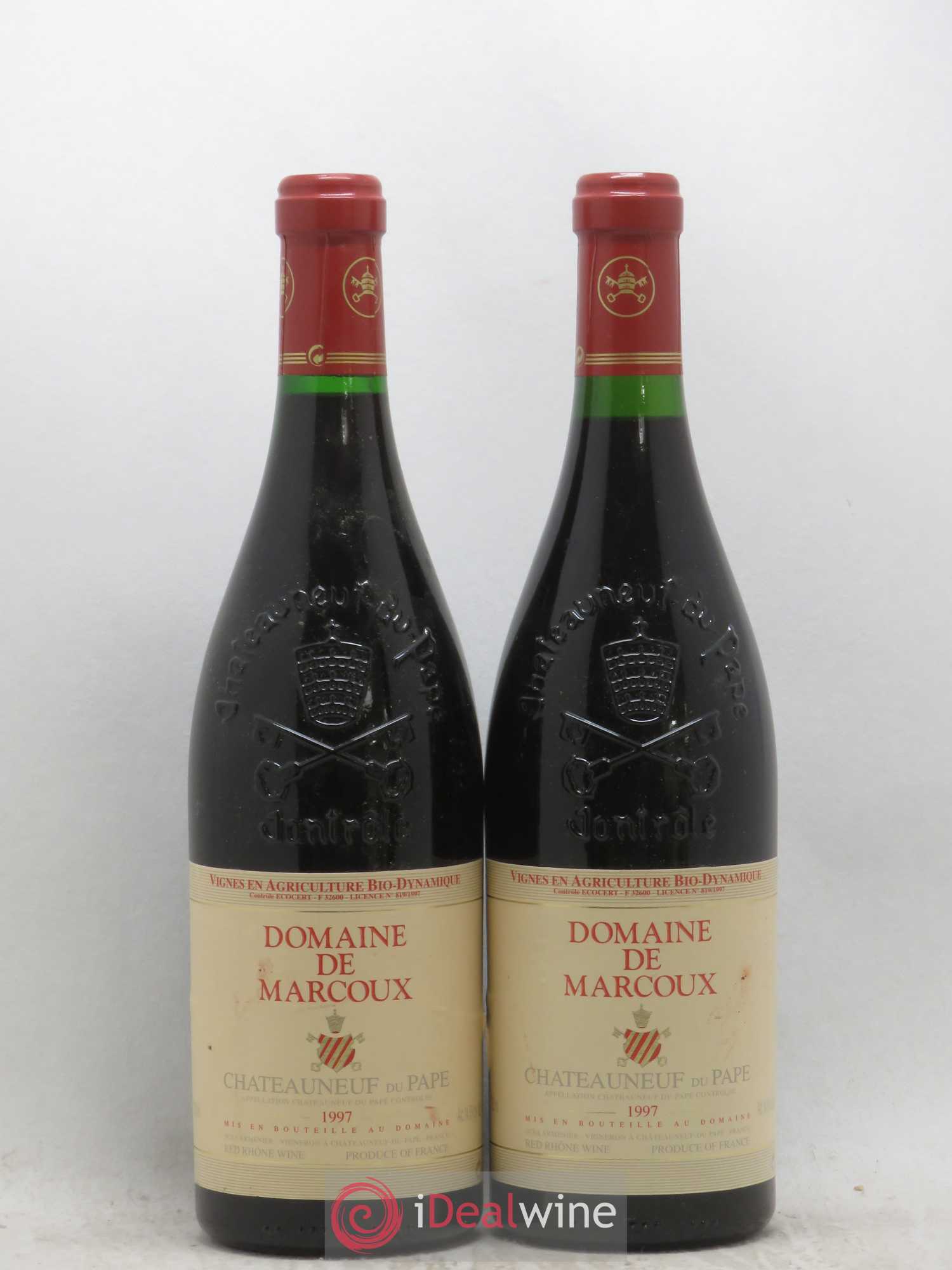 Châteauneuf-du-Pape Marcoux (Domaine de) 1997 - Lot de 2 bouteilles - 0