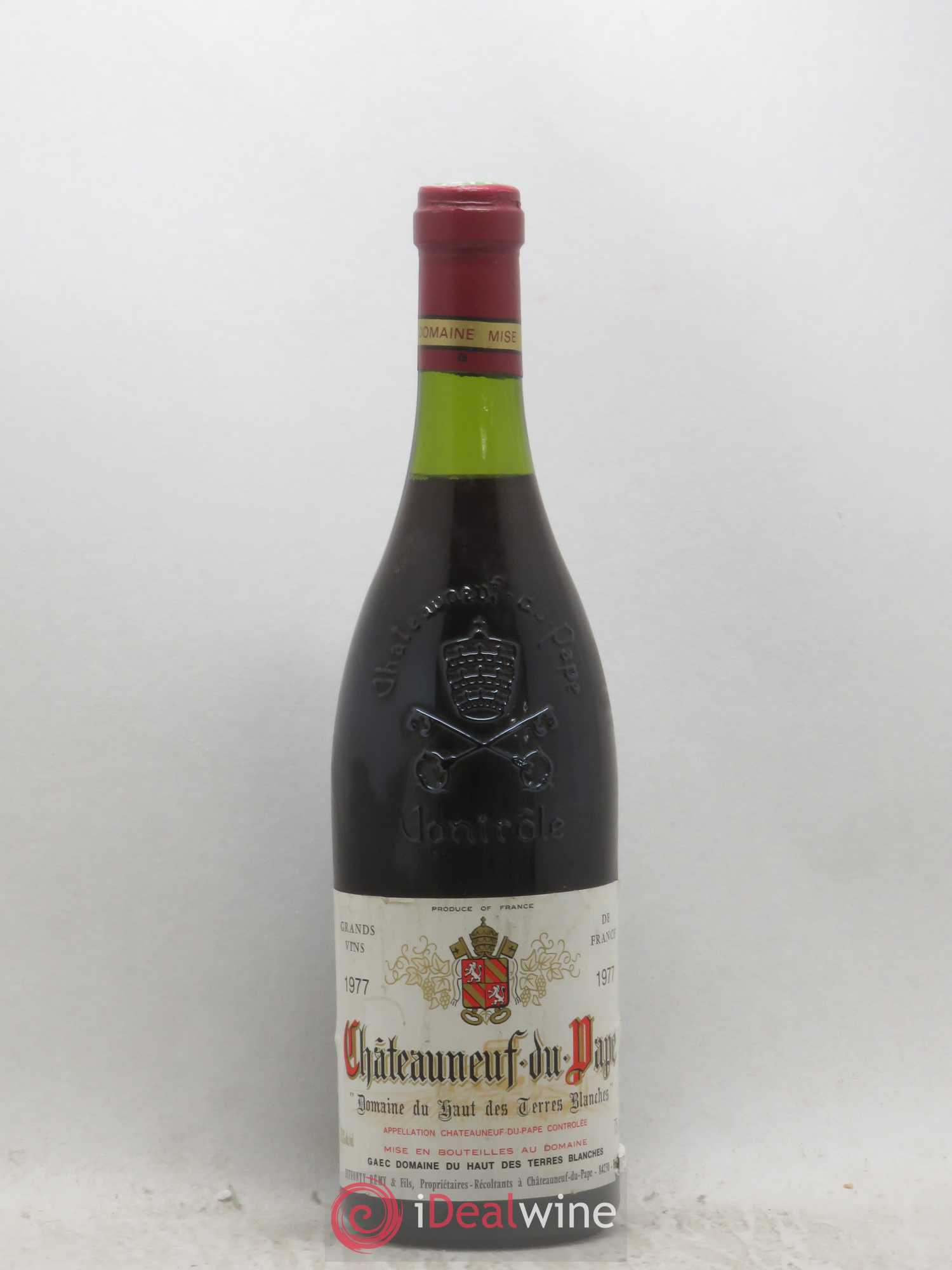 Châteauneuf-du-Pape Le Haut Des Terres Blanches Diffonty Et Fils 1977 - Posten von 1 Flasche - 0