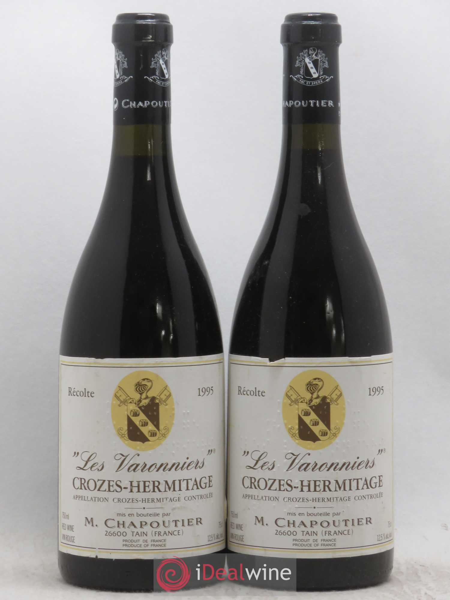 Crozes-Hermitage Les Varonniers Chapoutier 1995 - Lot de 2 bouteilles - 0