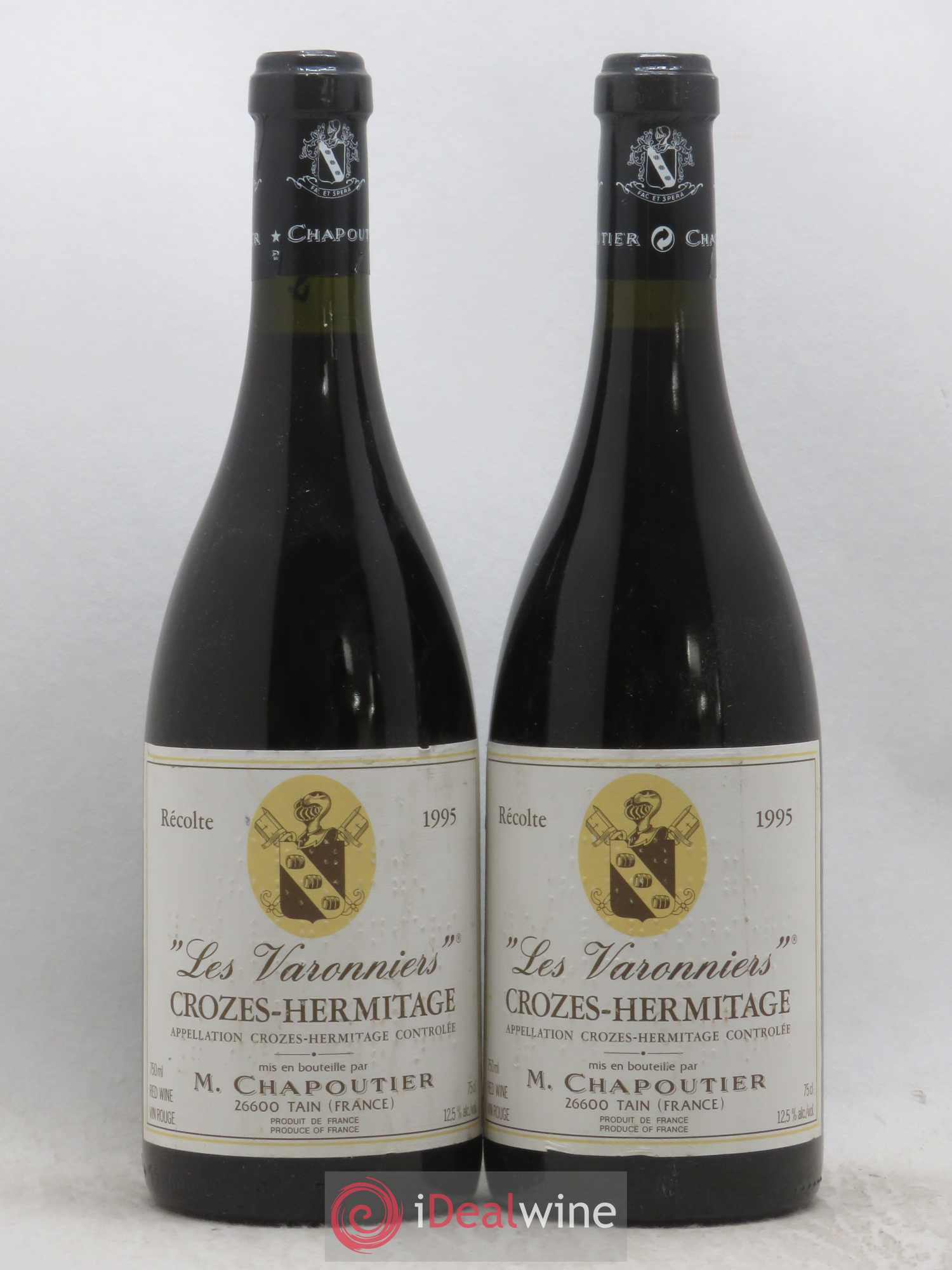 Crozes-Hermitage Les Varonniers Chapoutier 1995 - Lot de 2 bouteilles - 0