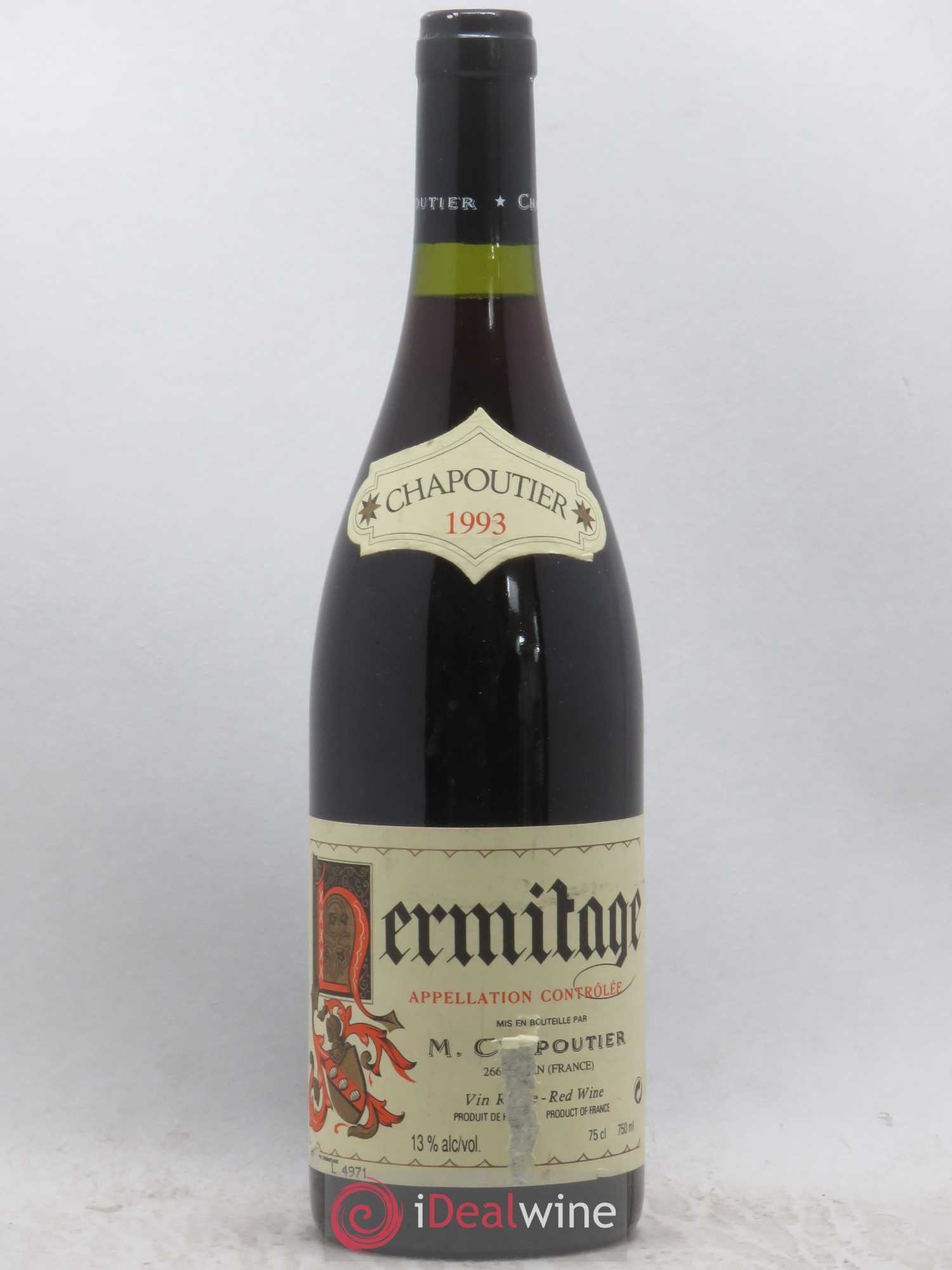 Hermitage Chapoutier 1993 - Lot de 1 bouteille - 0
