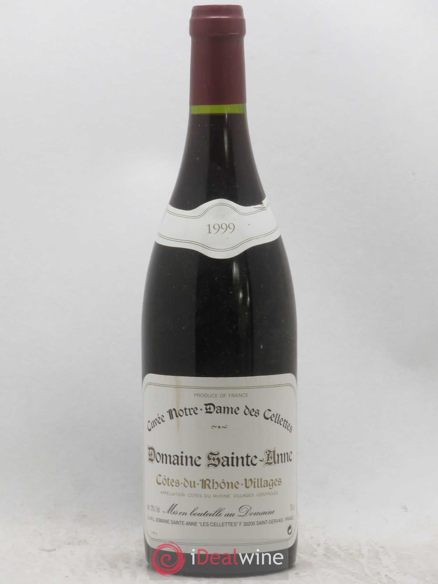 Côtes-du-Rhône Notre Dame Des Cellettes Domaine sainte Anne 1999 - Posten von 1 Flasche - 0