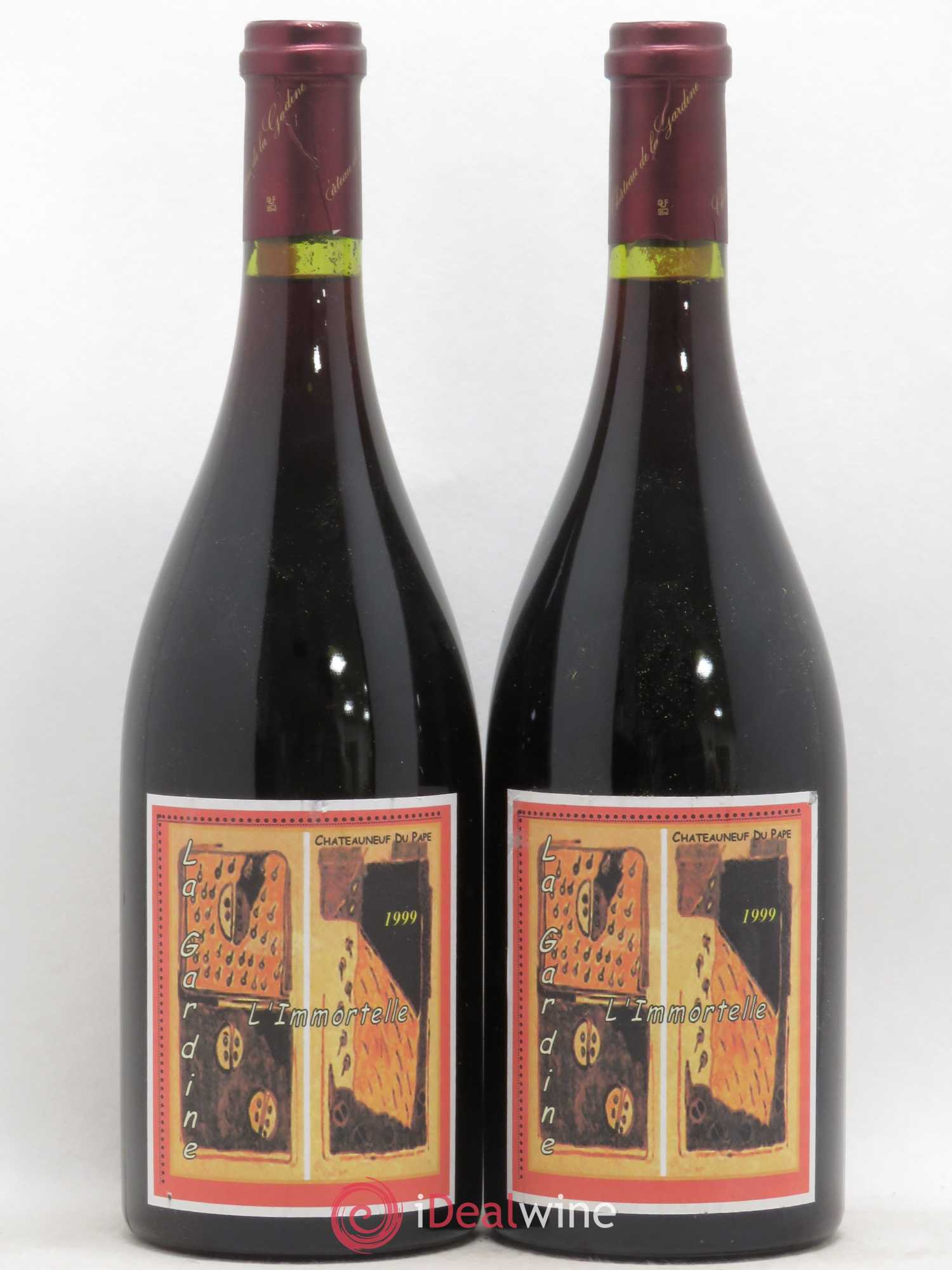 Châteauneuf-du-Pape Château de La Gardine L'Immortelle Famille Brunel 1999 - Lot de 2 bouteilles - 0