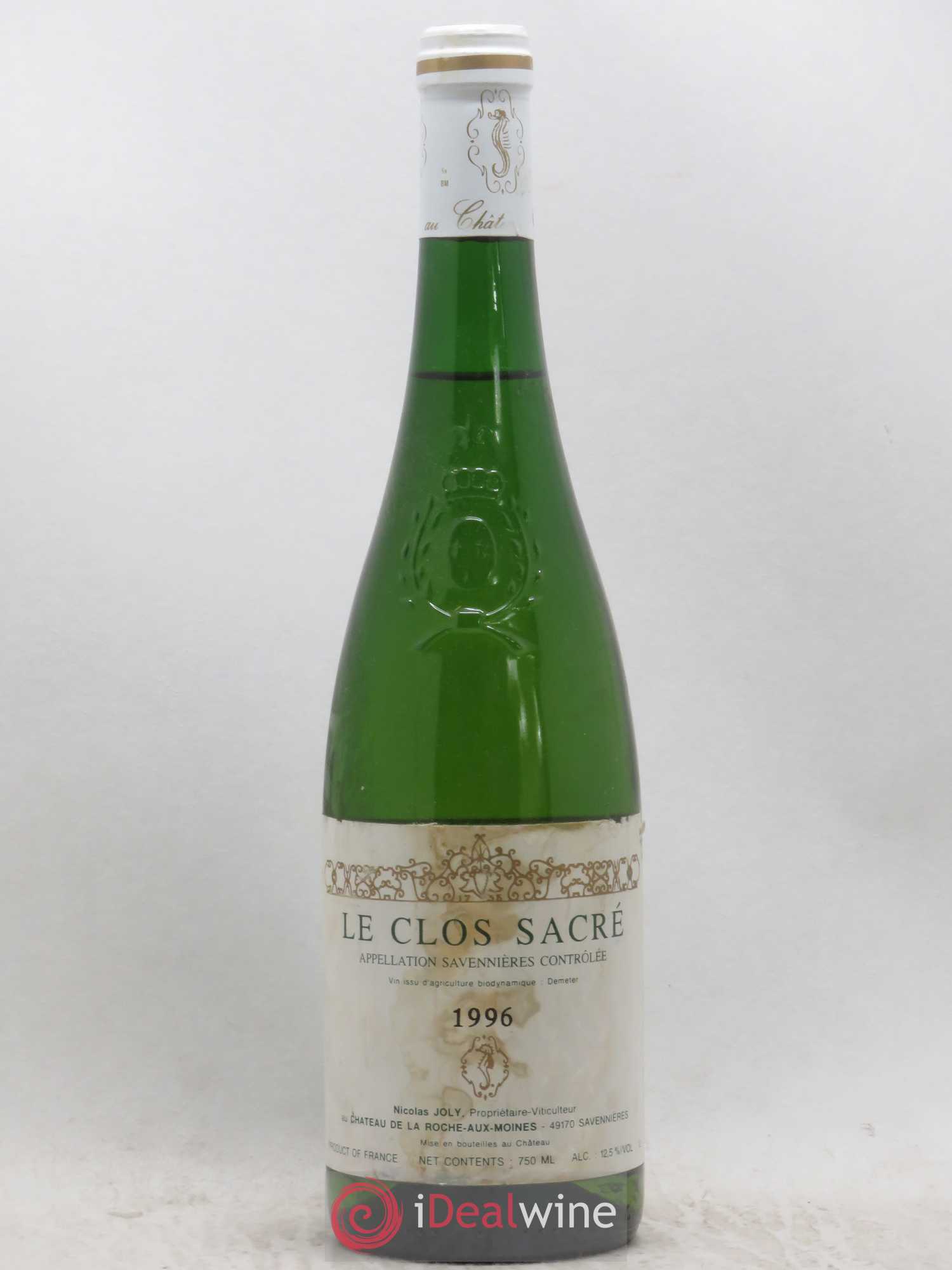 Savennières Vignobles de la Coulée de Serrant - Nicolas Joly Le Clos Sacré 1996 - Lot de 1 bouteille - 0