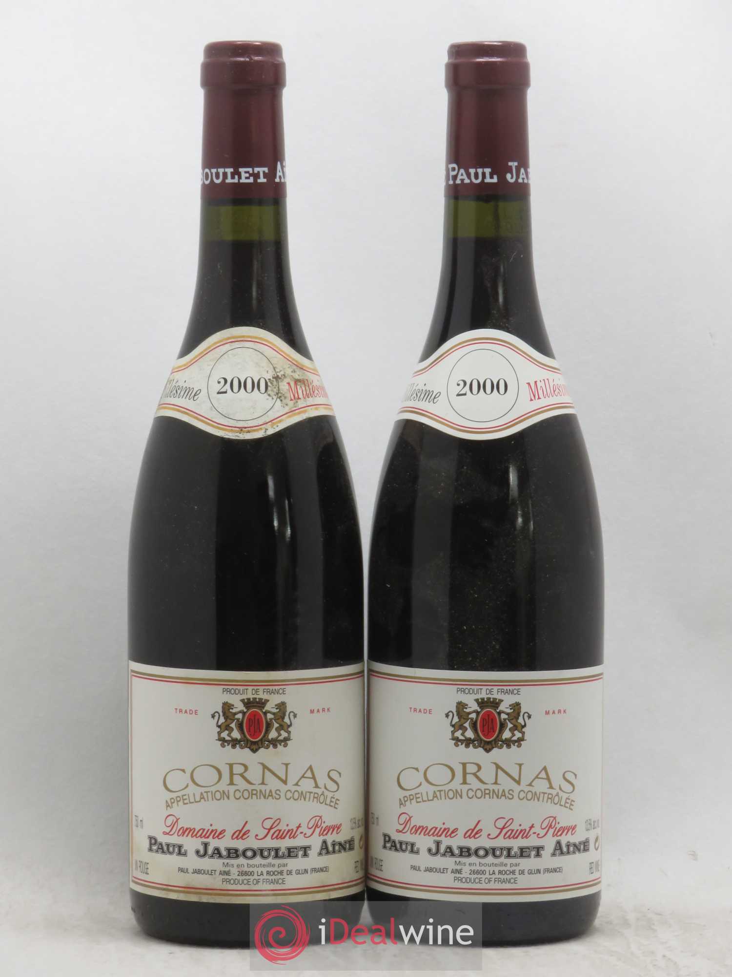 Cornas Domaine de Saint-Pierre Paul Jaboulet Ainé 2000 - Lot de 2 bouteilles - 0