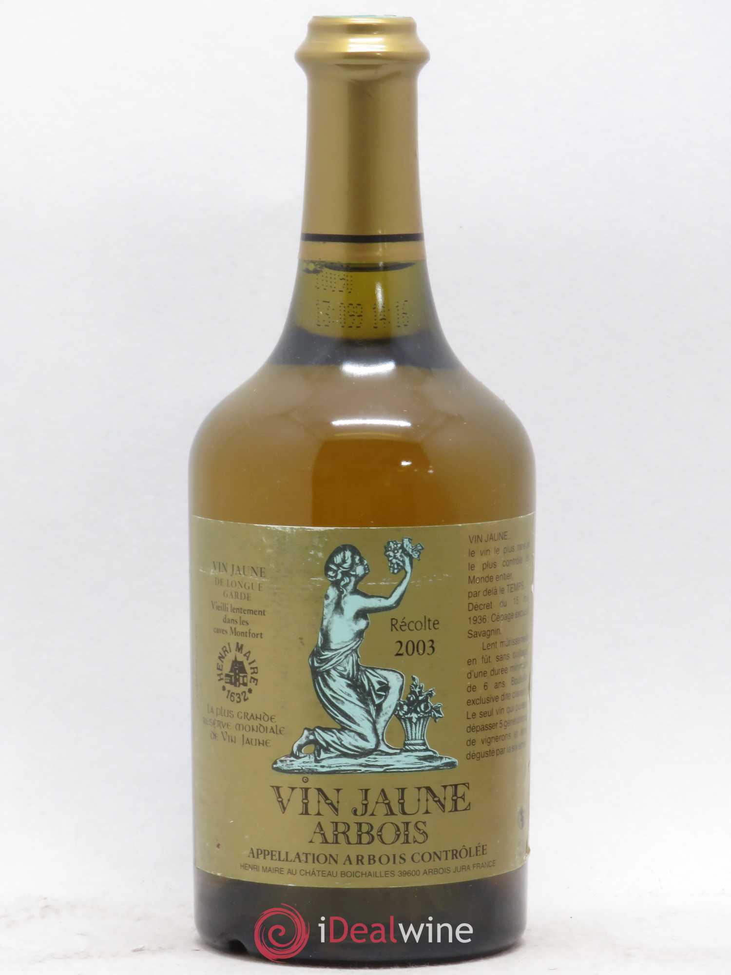 Arbois Vin Jaune Henri Maire 2003 - Posten von 1 Flasche - 0