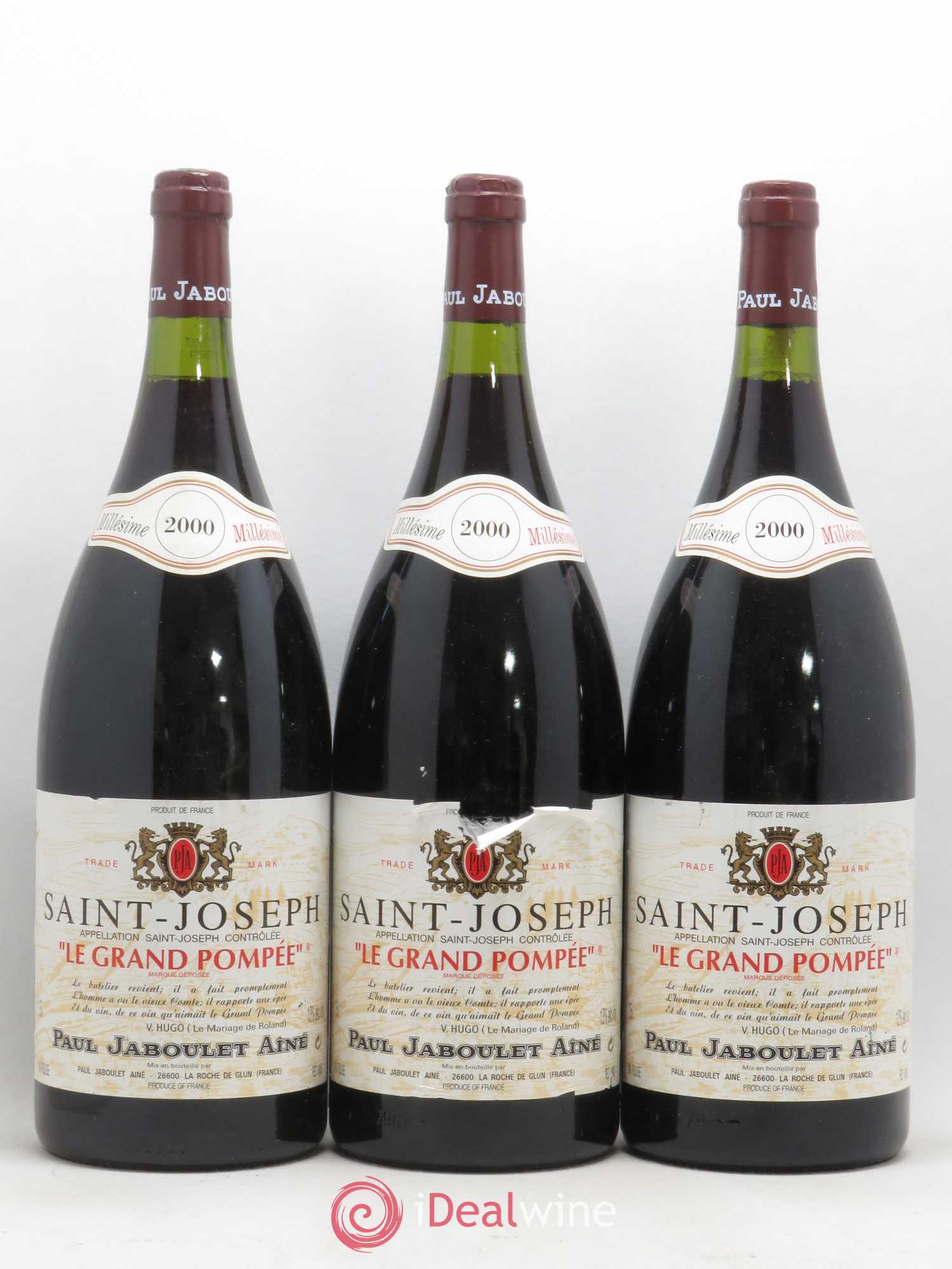 Saint-Joseph Le Grand Pompée Jaboulet 2000 - Posten von 3 Magnum - 0