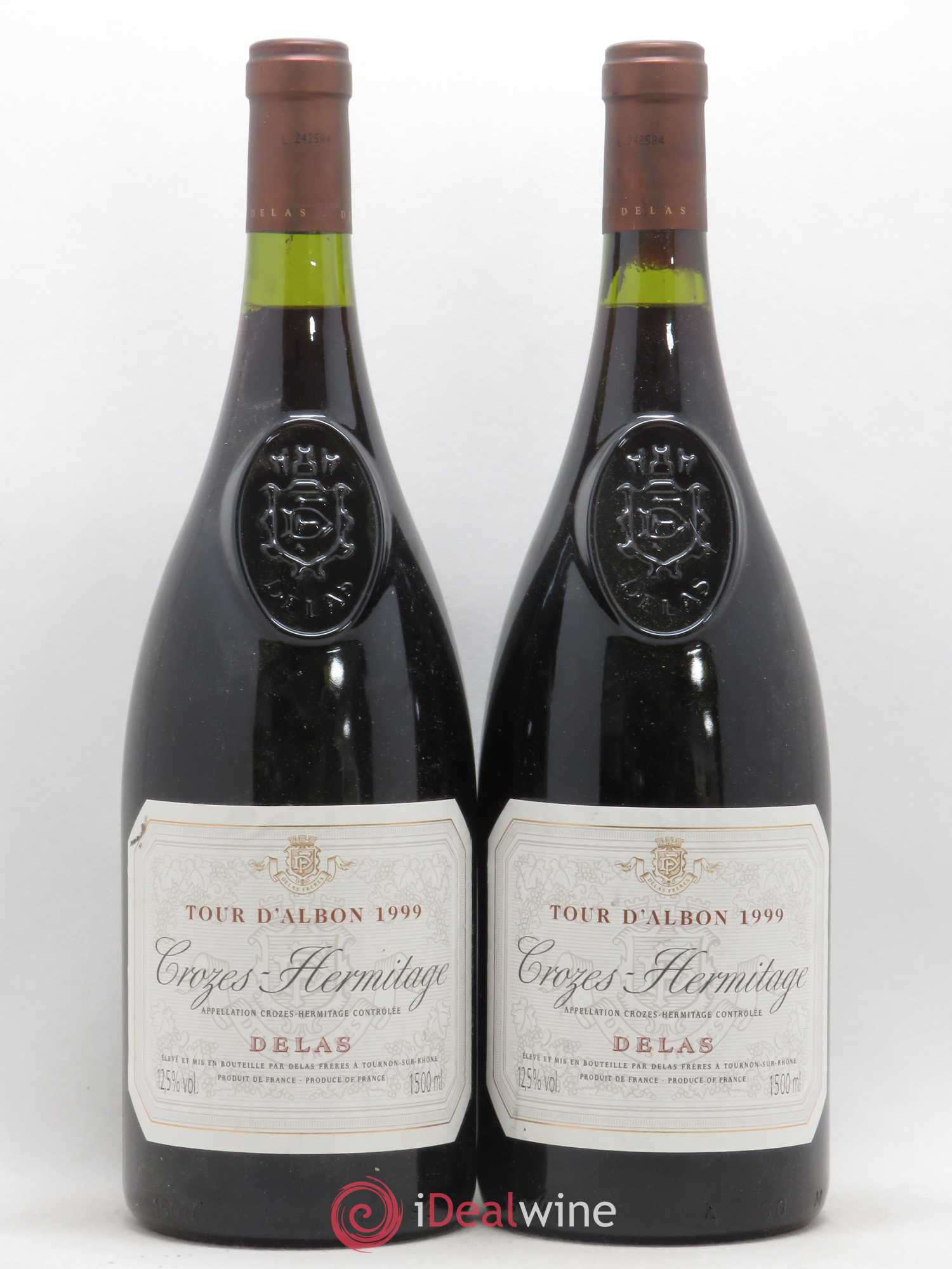 Crozes-Hermitage Tour d'Albon Delas Frères 1999 - Posten von 2 Magnum - 0