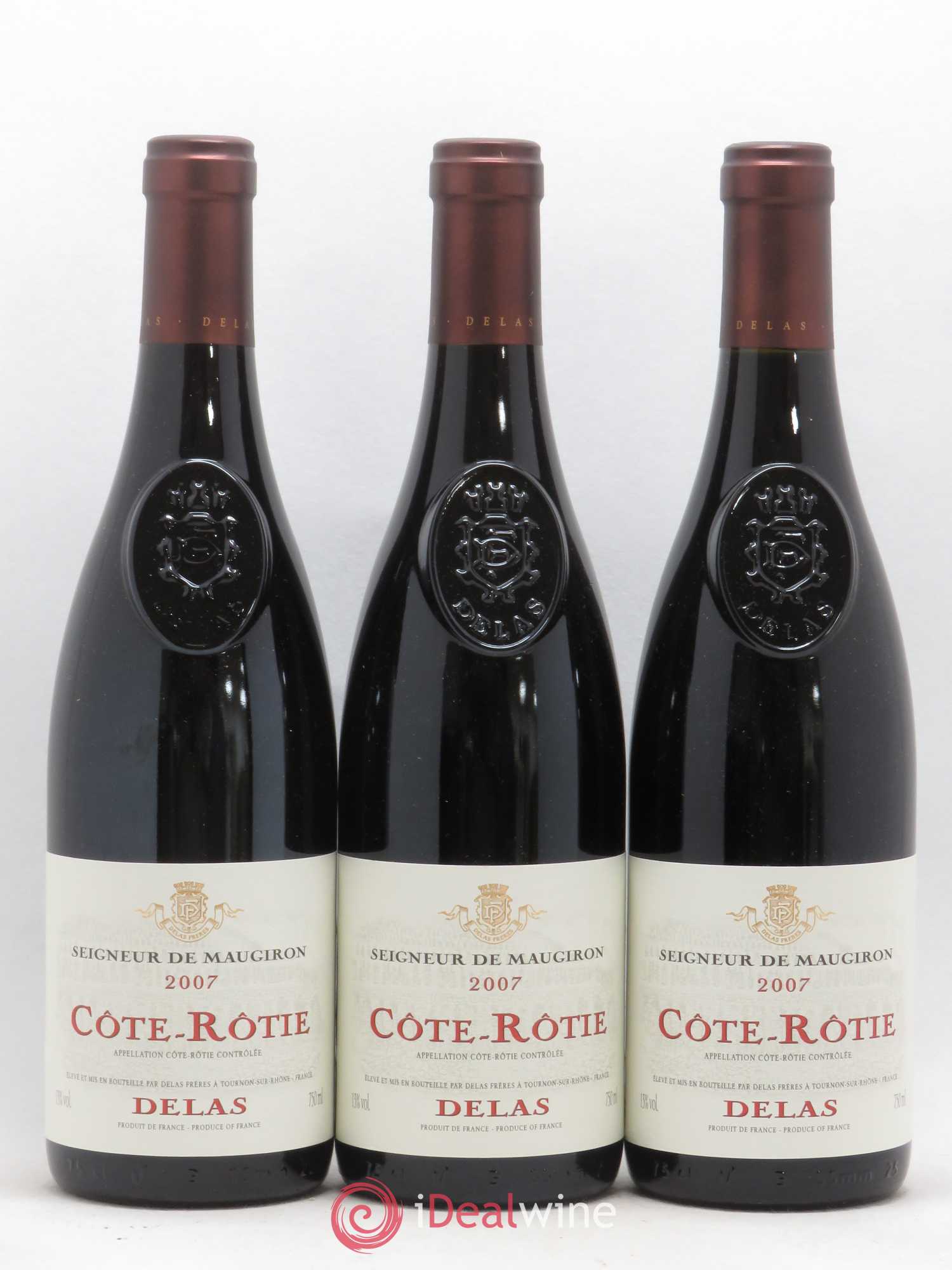 Côte-Rôtie Seigneur de Maugiron Delas Frères 2007 - Lot de 3 bouteilles - 0