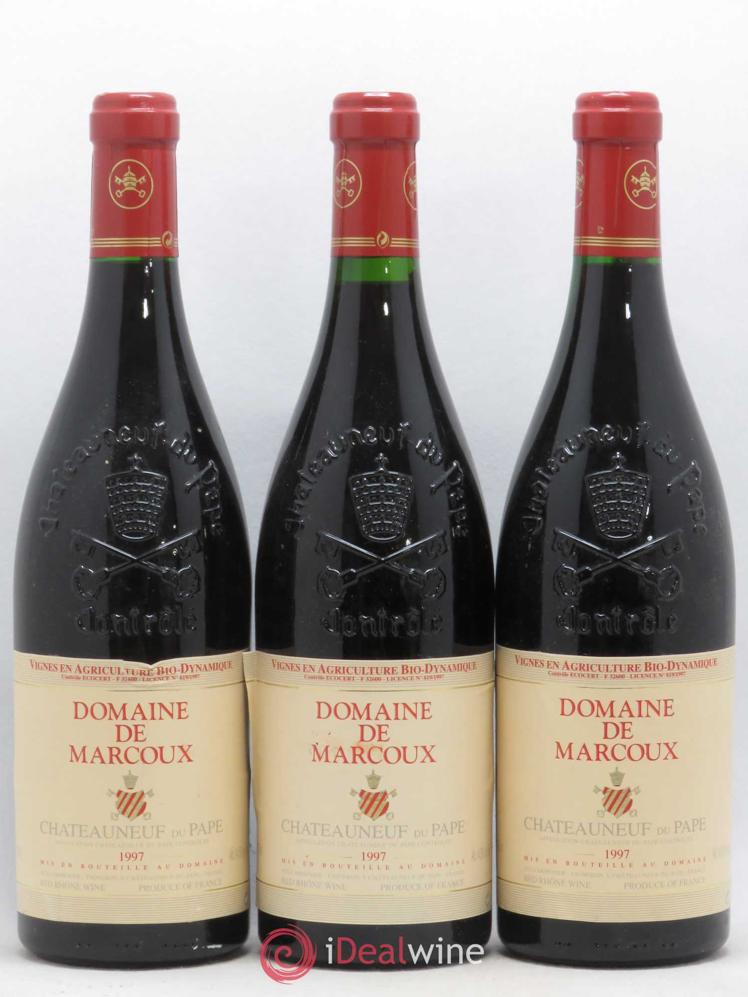 Châteauneuf-du-Pape Marcoux (Domaine de) 1997 - Lot de 3 bouteilles - 0