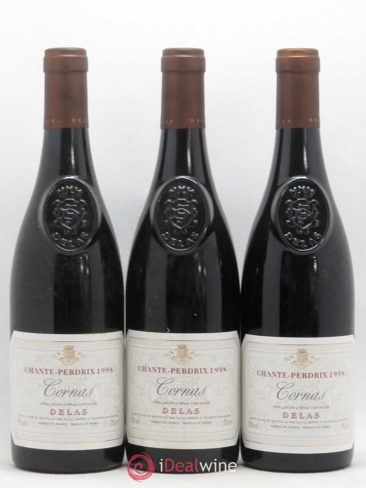 Cornas Chante-Perdrix Delas Frères 1998 - Lot de 3 bouteilles - 0