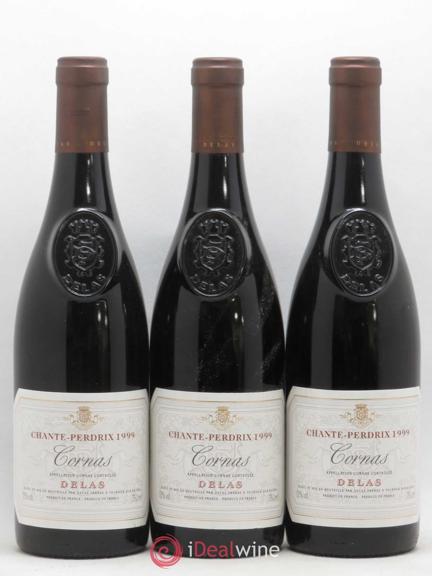 Cornas Chante-Perdrix Delas Frères 1999 - Lot de 3 bouteilles - 0